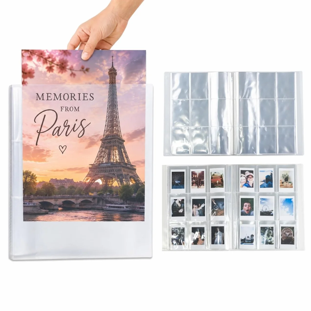 Album photo instantané 30 pages 270 poches transparent pour souvenirs mariage