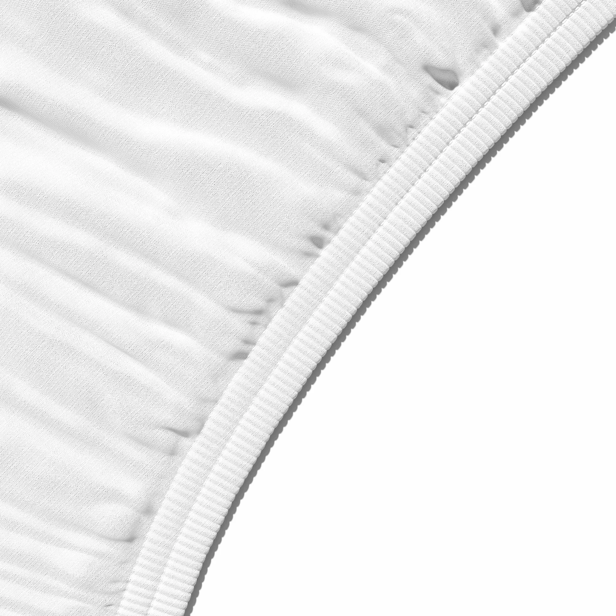 Amazon Basics Drap Housse 160x200x30 cm Polyester Microfibre Blanc