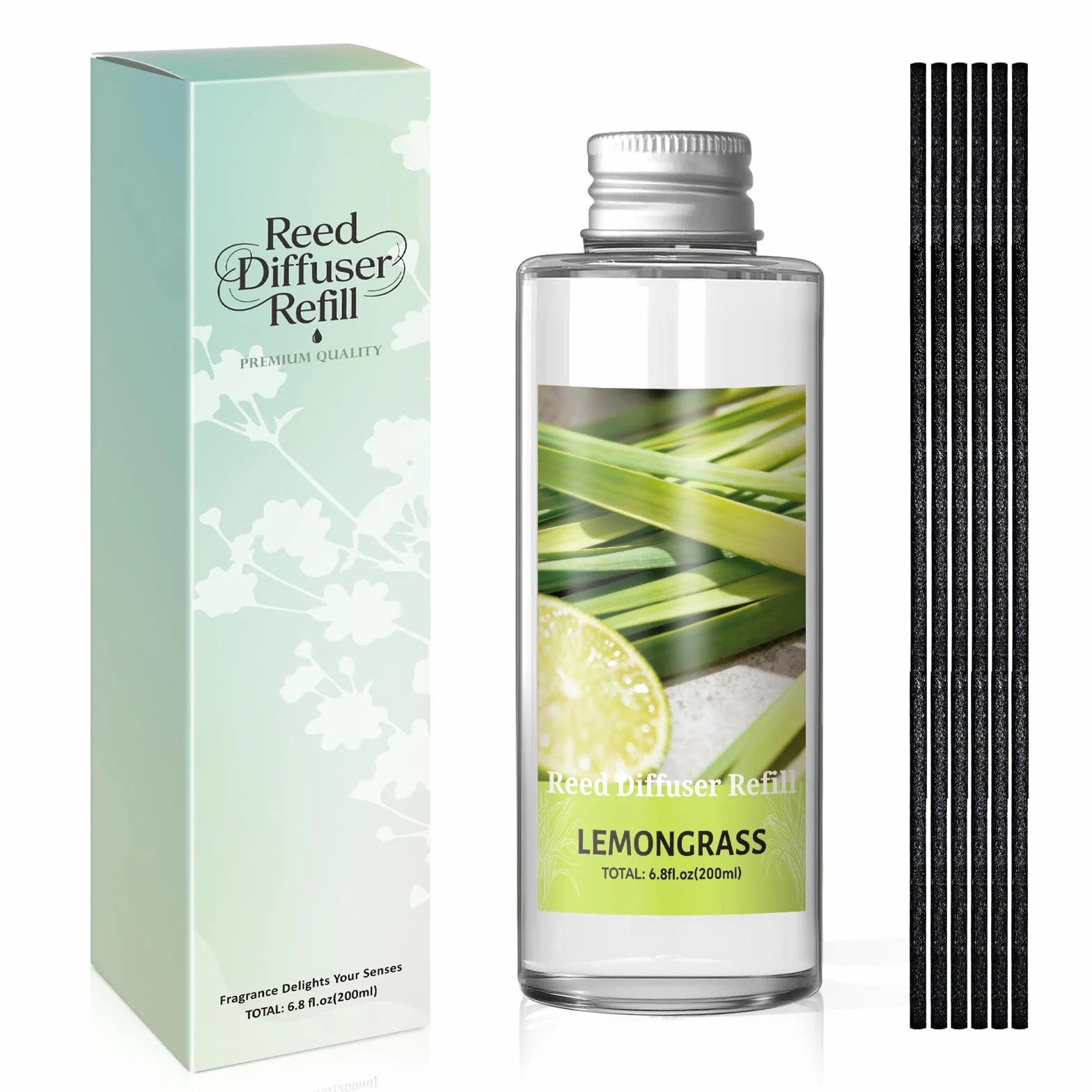 SCENTORINI Diffuseur de Parfum Citronnelle 200ML Recharge, Parfum Ambiance Maison
