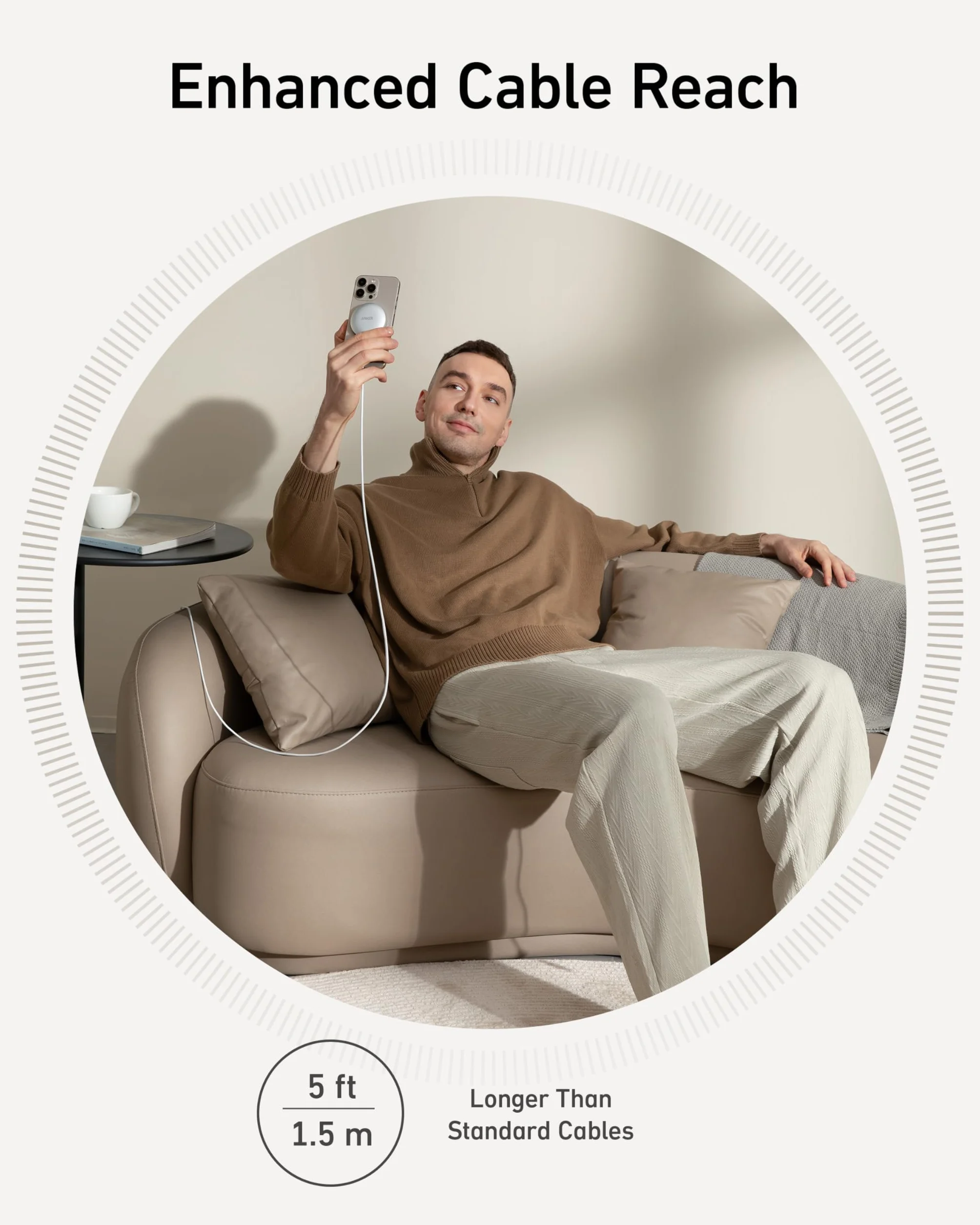 Anker MagGo Magnetyczna ładowarka bezprzewodowa (pad), 15 W Qi2 do MagSafe, do iPhone 16/16 Pro/16 Pro Max/16 Plus/15/14/13/12 (bez zasilacza)