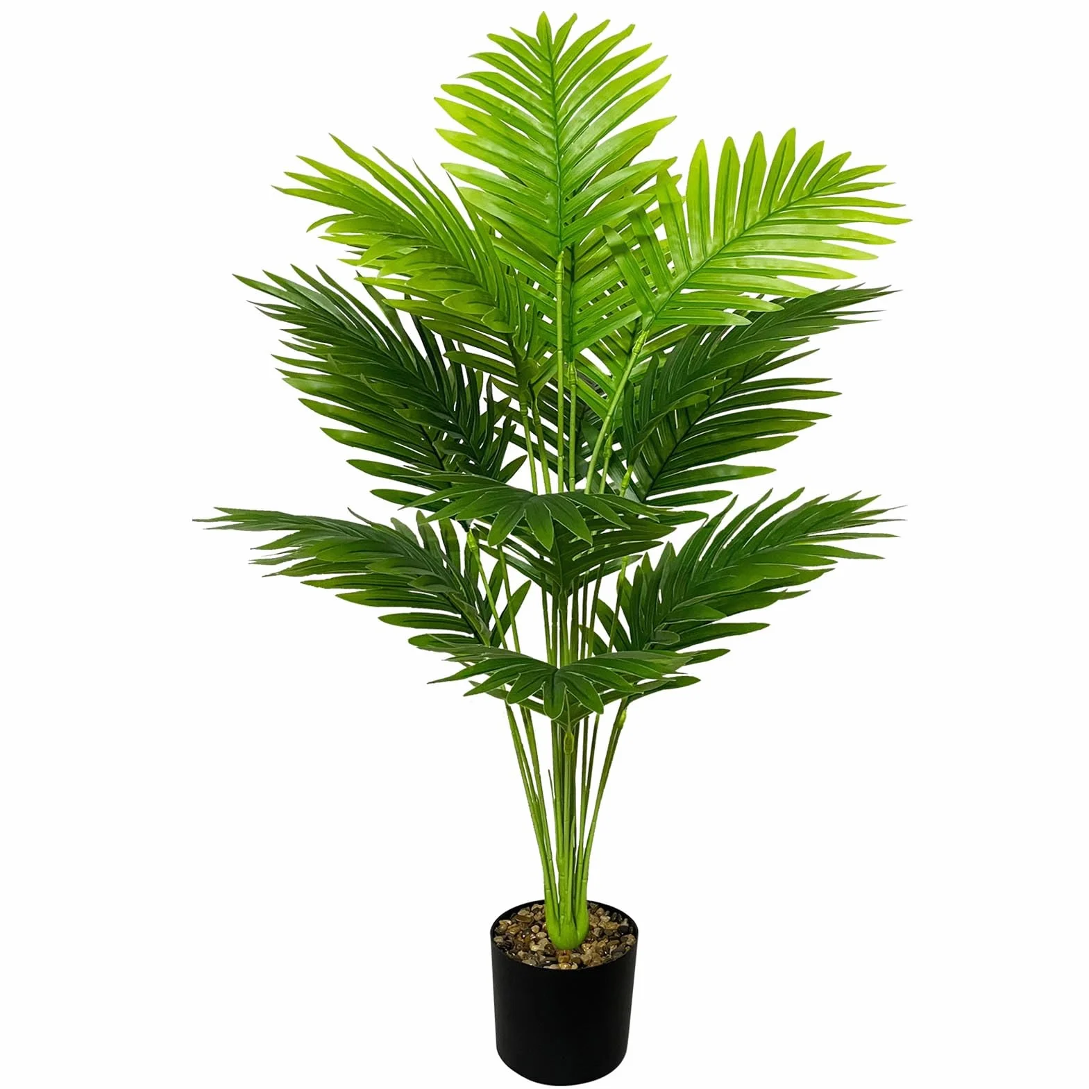 Palmiers Artificiels 80cm Grandes Plantes Vertes en Pot pour Décoration Intérieur Extérieur Maison Bureau