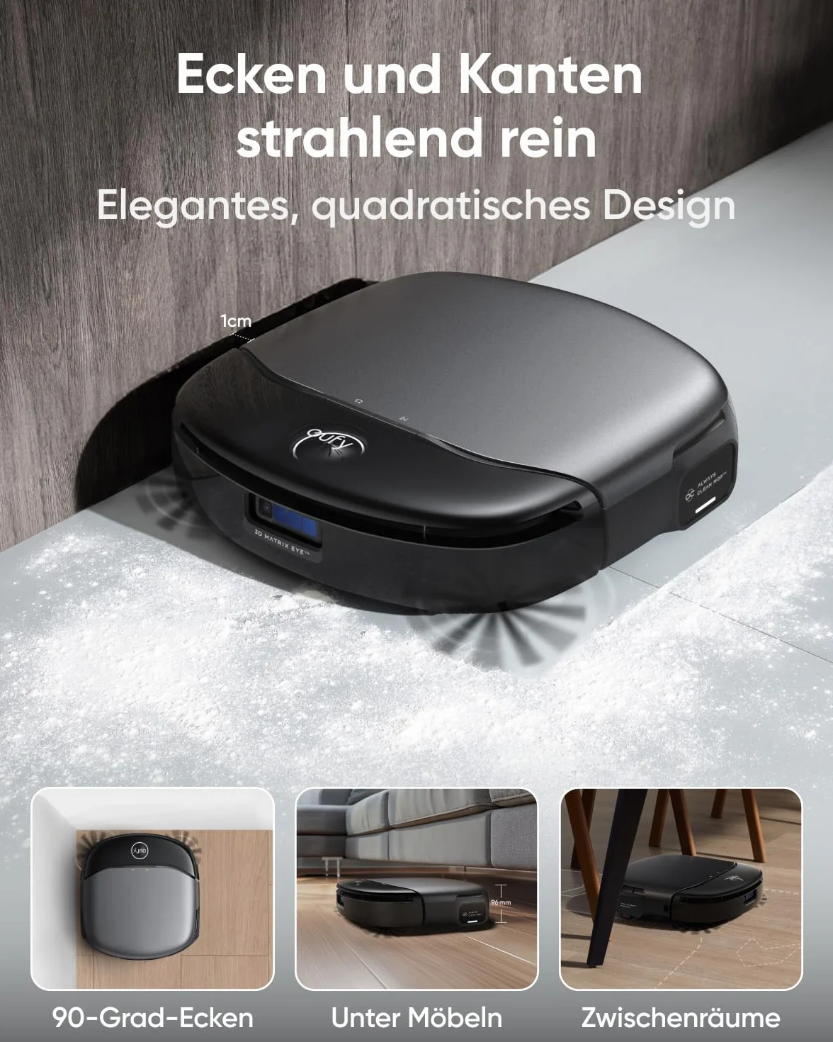 eufy Robot Aspirateur S1 Pro, 8 000 Pa, Cartographie Multi-étages, Lavage des Bords