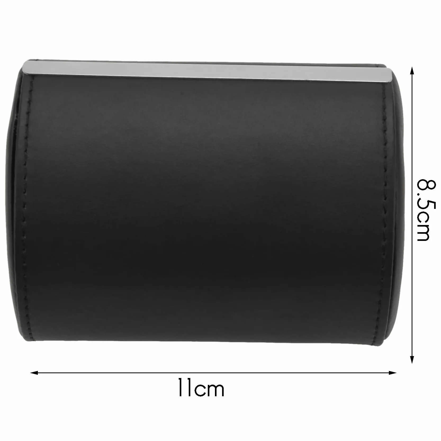 Lot de 2 étuis de rangement pour cravates cylindre Noir Moderne