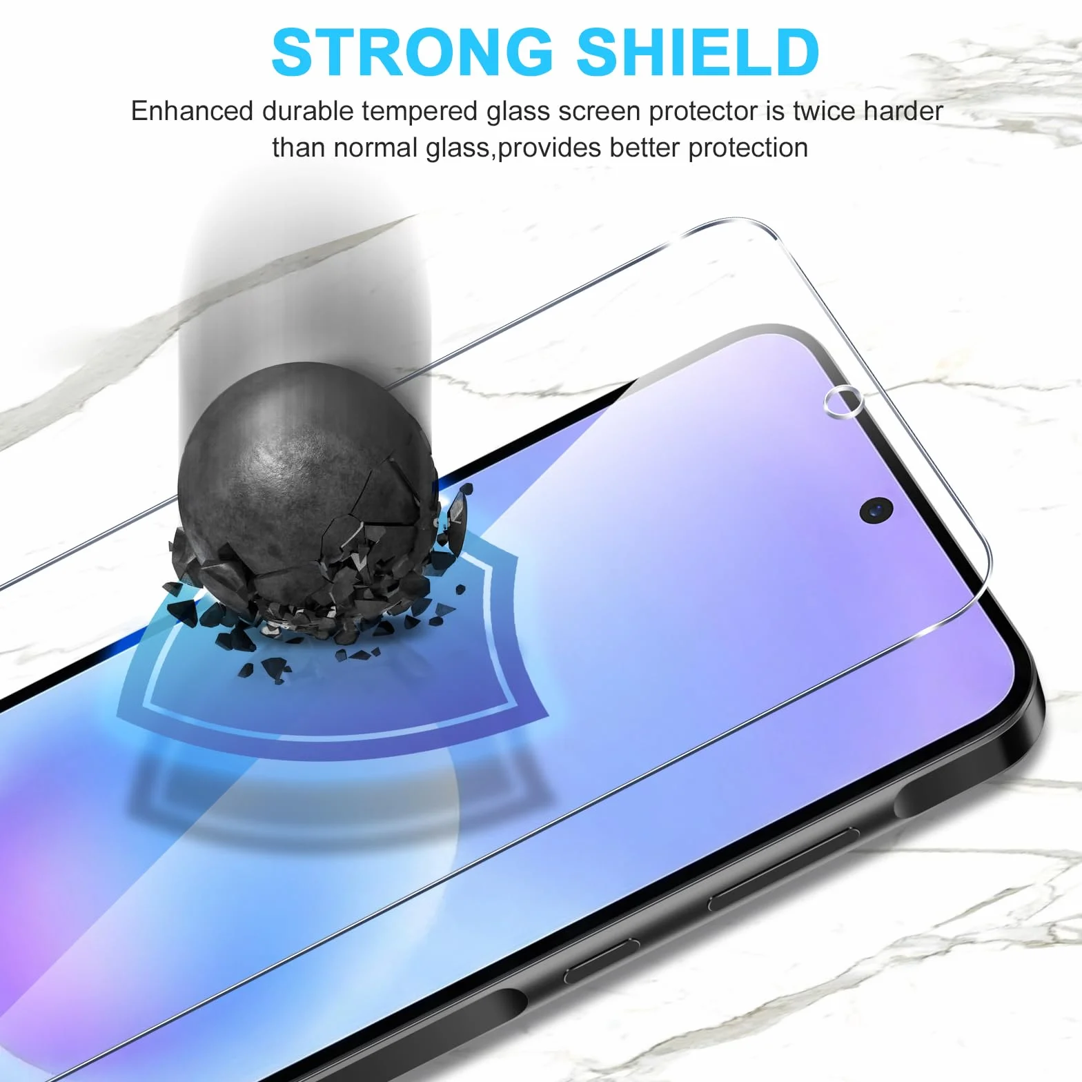 Phoona 2 sztuki szkła hartowanego do Samsung Galaxy A57, Ultra HD, przezroczysta folia ochronna o twardości 9H, ochrona przed odciskami palców, bez pęcherzyków powietrza, ochrona ekranu do Samsung A57