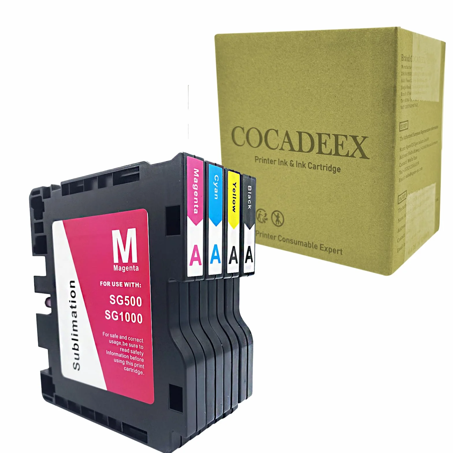 Cartouches d'encre compatibles pour imprimante Sawgrass Virtuoso SG500 SG1000