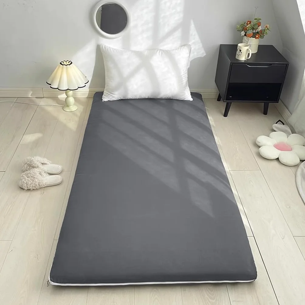 Couverture De Futon À Fermeture Éclairée 70 x 200 cm Dark Grey Imperméable Douce Respirante