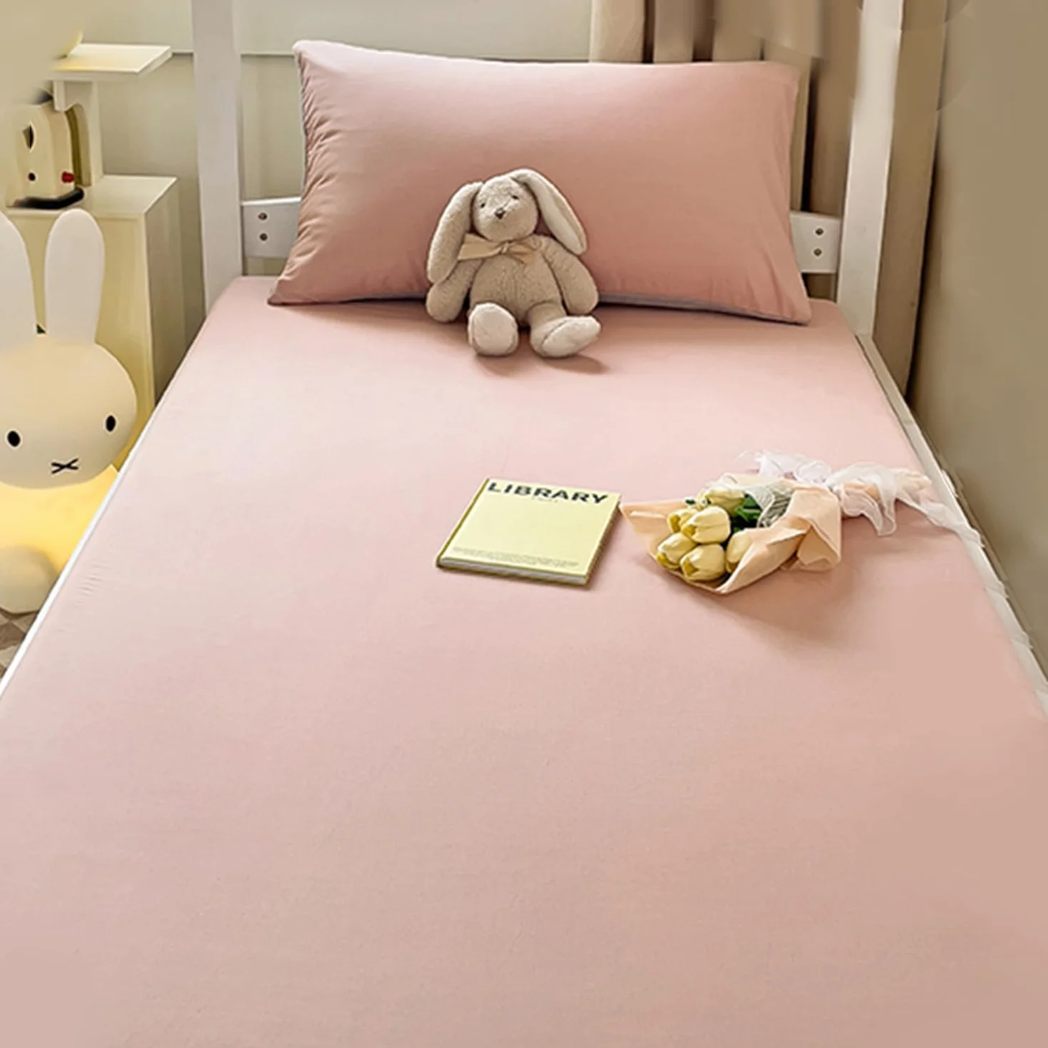 100% Coton Couvre-Matelas de Sol Japonais avec Fermeture Éclair pour Matelas Futon Shikibuton Twin 90x200cm Réversible Lavable