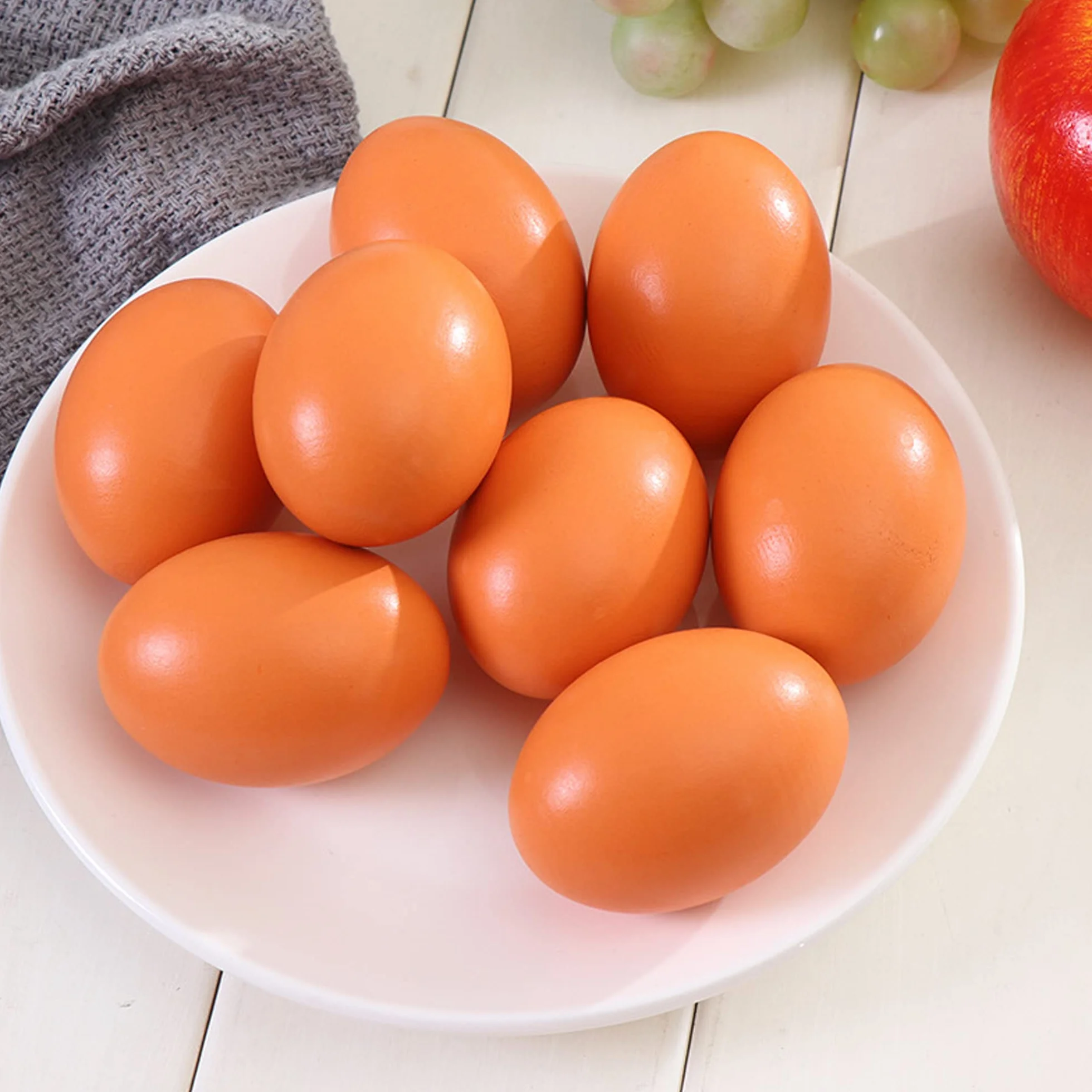 Œufs en Bois Artificiels pour Poules - Lot de 5