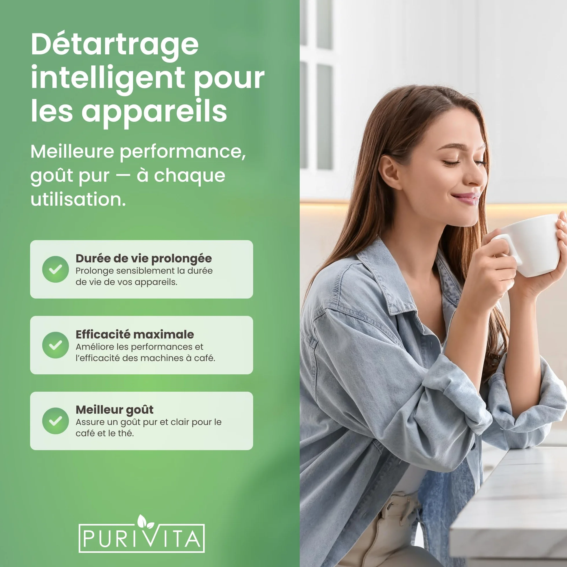 PURIVITA® Détartrant Machine à Café 500ML Anti Calcaire Compatibilité Universelle Anticalcaire