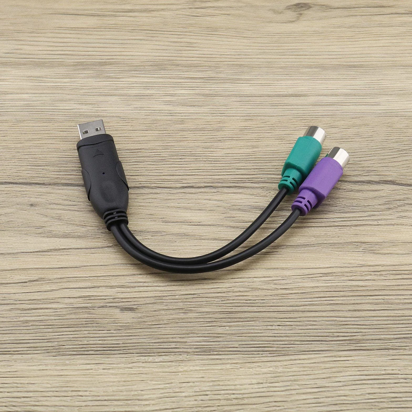 Adaptateur PS2 vers USB Câble Convertisseur Répartiteur en Y pour Clavier et Souris 20cm