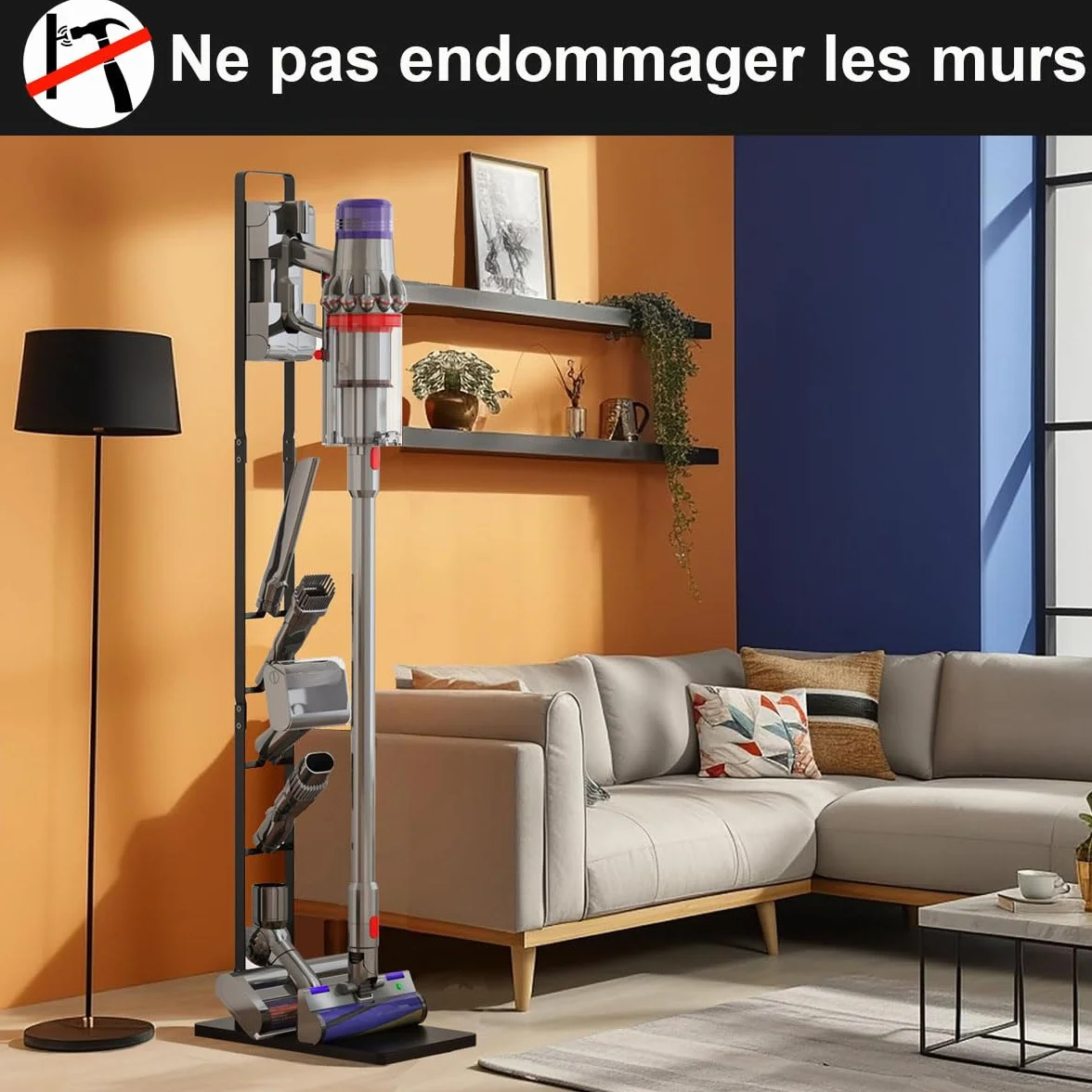 Foho Support pour Dyson V16 Gen5 V15 V12 V11 V10 V8 V7 V6, Porte Accessoires Socle D'aspirateur Organisateur Métallique