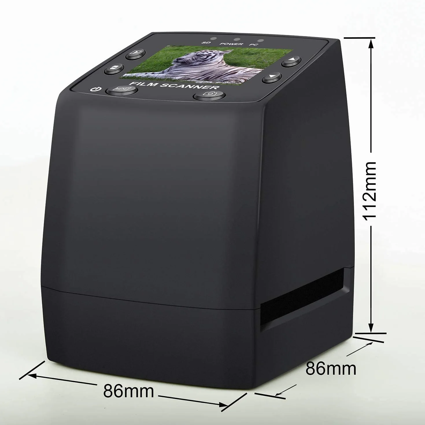 DIGITNOW! Diascanner Konwertuje negatywy 35mm / 135 i slajdy do formatu JPEG, skaner filmowy z wysoką rozdzielczością 1800 DPI, komputer nie jest potrzebny