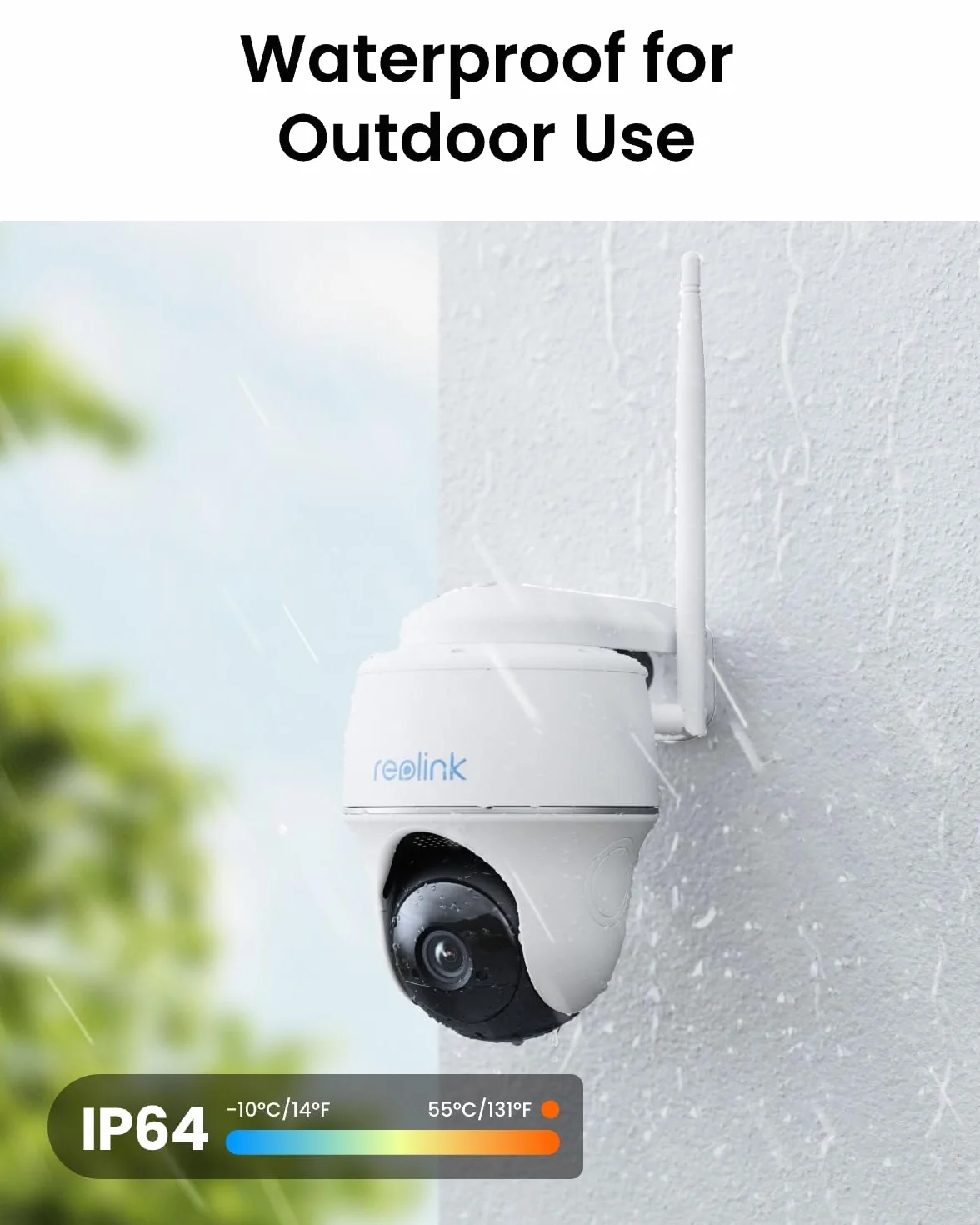 Reolink Kamera Do Monitoringu Zewnętrznego 2K z Baterią Słoneczną, Wi-Fi 2,4/5 GHz, Kamera z Funkcją Obrotu/Pochylenia 355°/140°, Detekcja Osób/Pojazdów, Argus PT Plus z Panelem Słonecznym