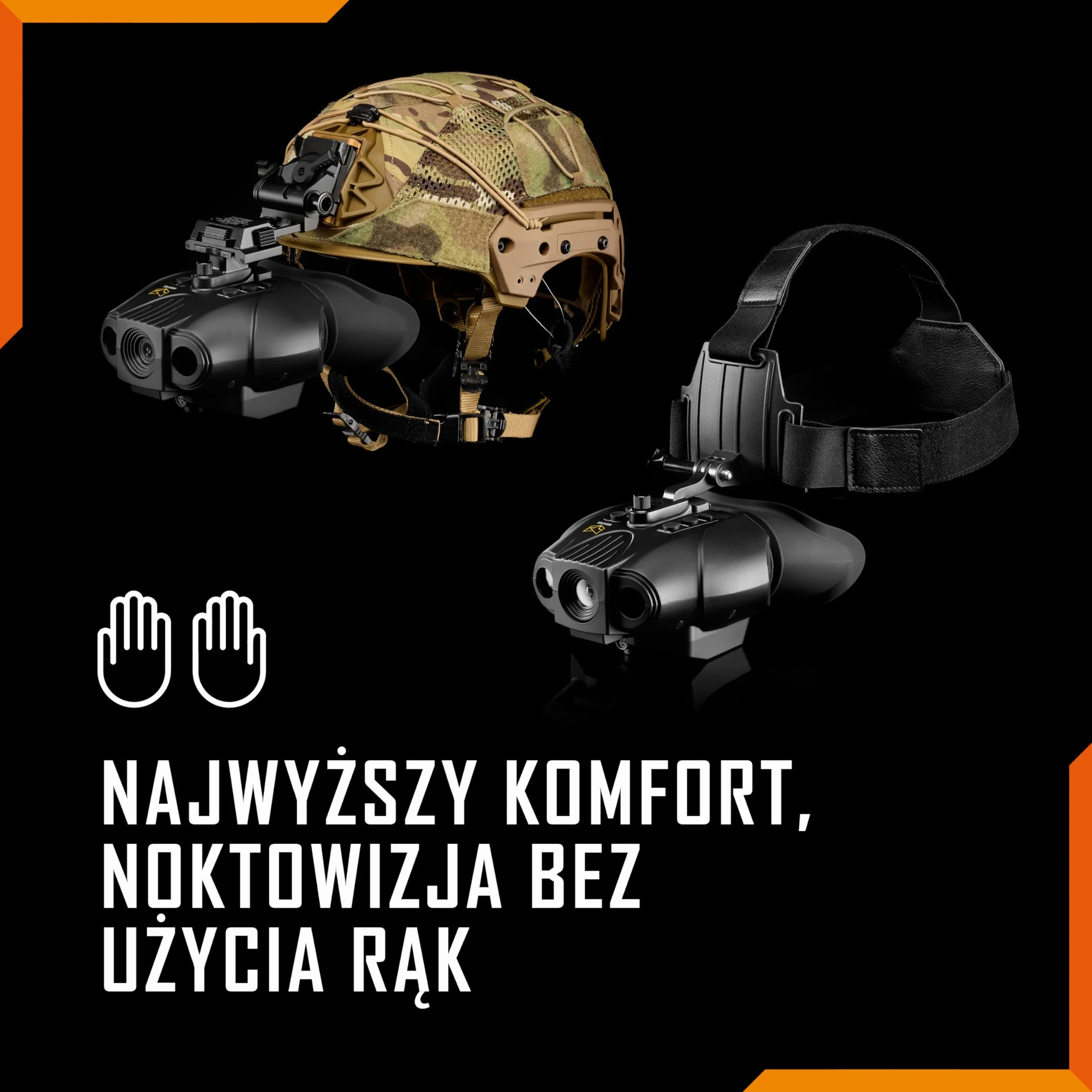 Nightfox Swift 2 Pro Gogle noktowizyjne | Mocowane na głowie | Powiększenie 1x | HD 1080P | Ładowanie przez USB | Cyfrowe lornetki noktowizyjne na podczerwień