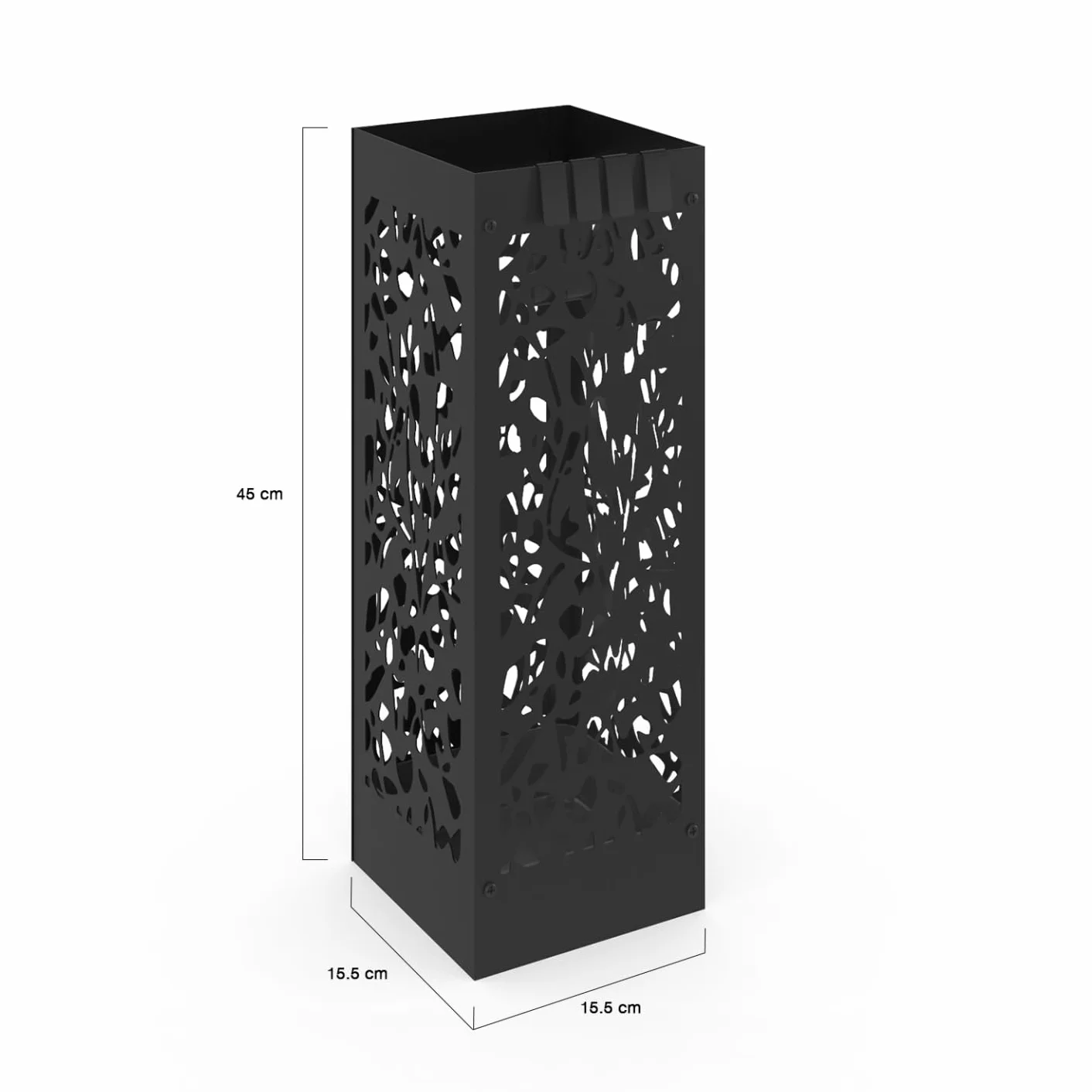 Porte Parapluie Flower Acier Noir 45 cm