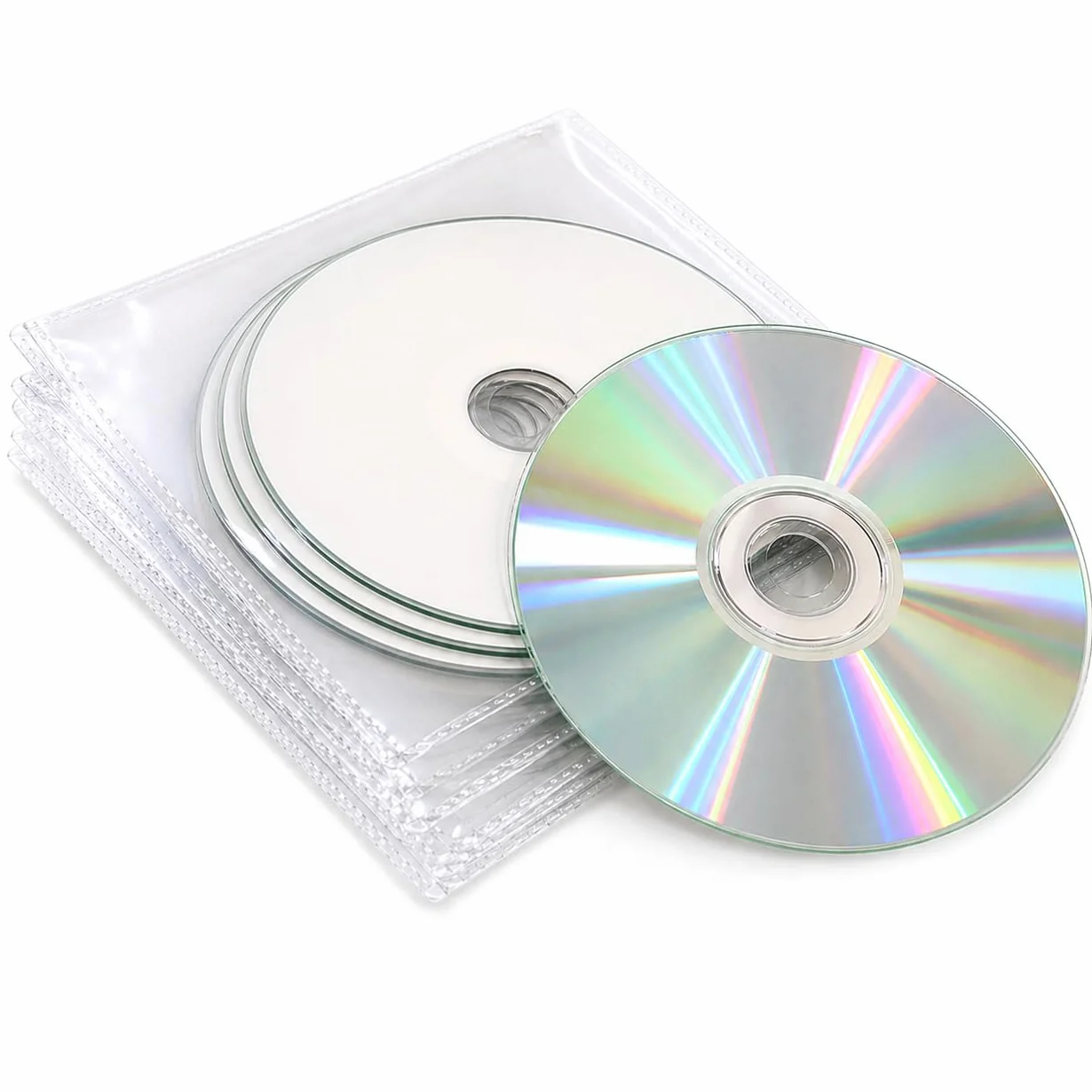 Ritek Lot de 10 CD-R Vierges imprimables 52x Jet d'encre Pochettes Plastique
