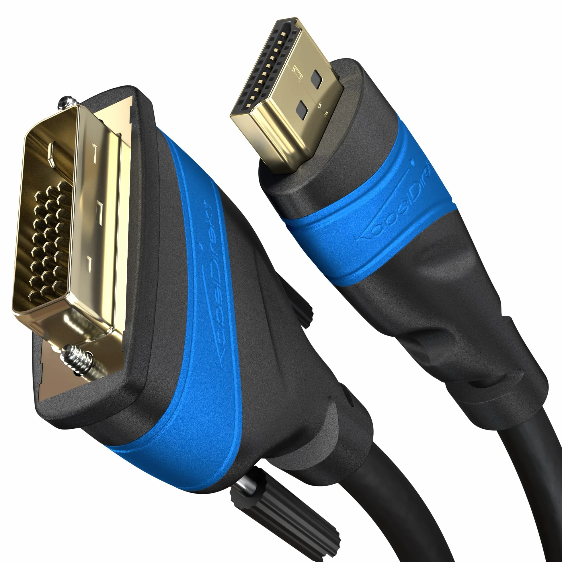 KabelDirekt 2m Câble adaptateur DVI 24+1 à HDMI DVI-D Full HD 1080p Highspeed avec Ethernet TOP Series