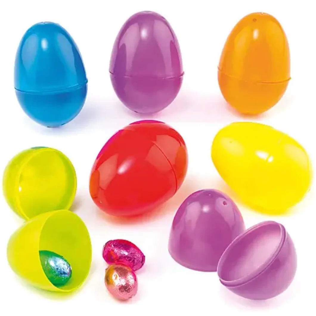 Baker Ross Lot de 12 Œufs en Plastique Coloré ouvrable