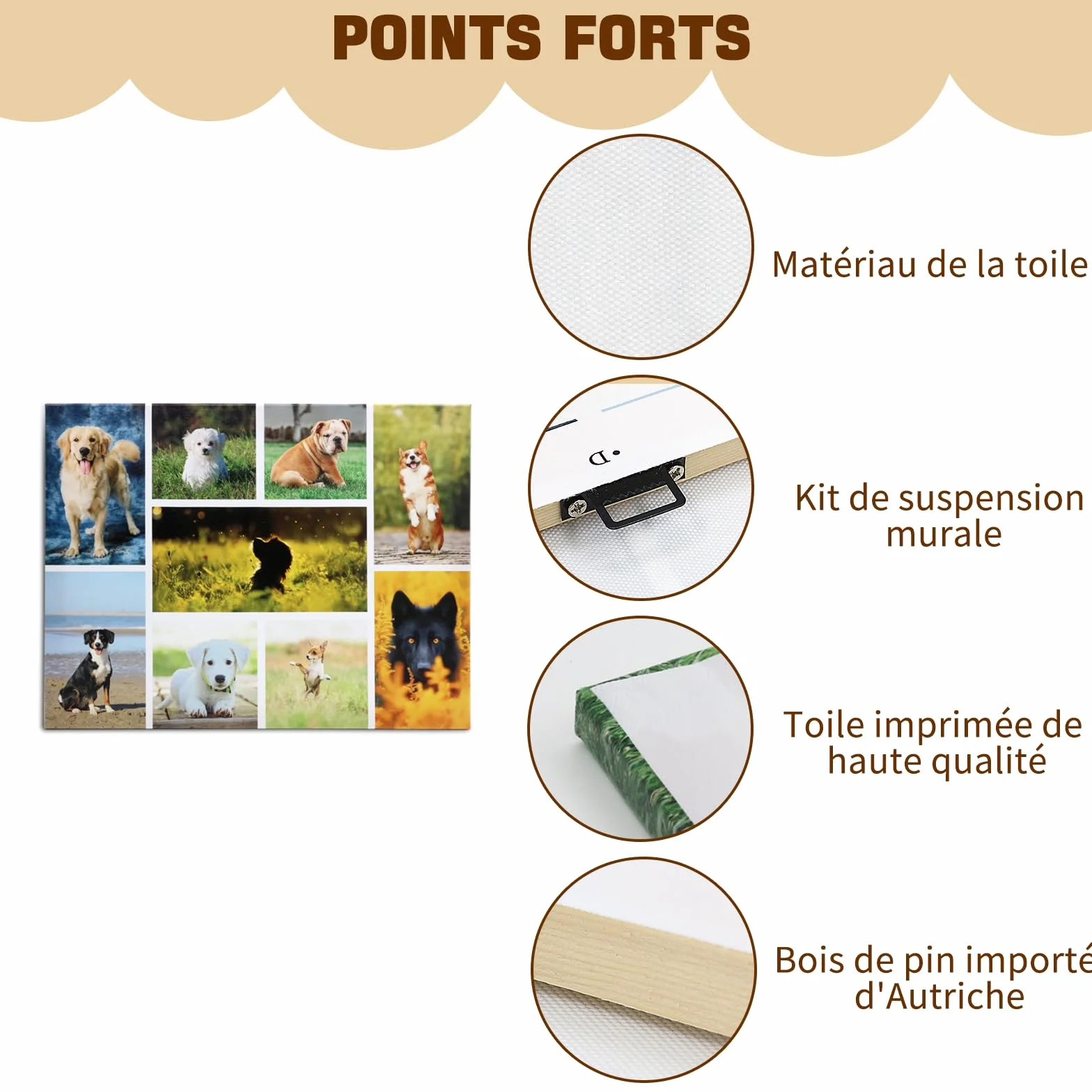 Tableau Personnalisé Toile Encadrée Avec Photo Décoration Maison Cadeau Plusieurs Tailles