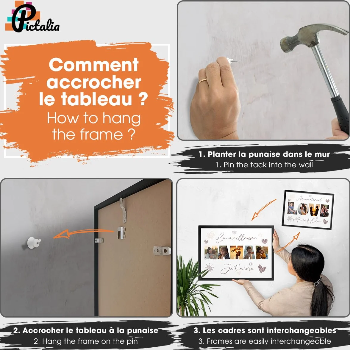 Cadre Personnalisé Fête des Mères, Cadeau Maman Personnalisable A4 A3 A2
