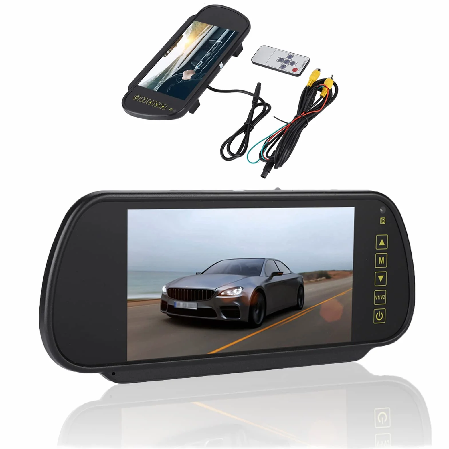 Kamera cofania, 7-calowy samochodowy lusterko wsteczne LCD Car Dimming Monitor Kamera cofania ze wspornikiem do samochodu