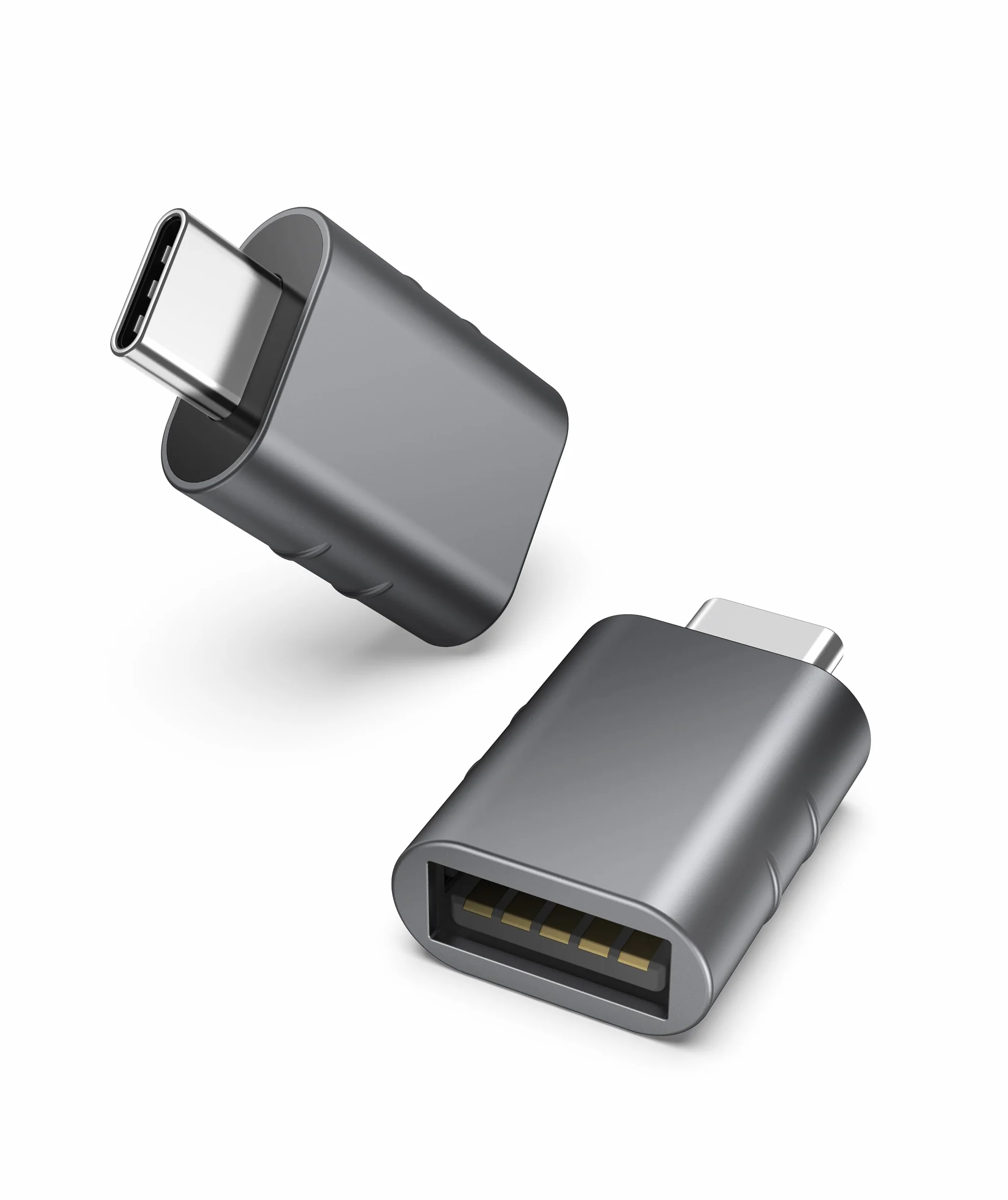 Syntech Adaptateur USB C mâle vers USB 3.2 Femelle 2 Pack, Compatible iPhone 17e/17Pro 16 Pro Max MacBook Neo/Pro/Air iMac iPad Mini 6/Pro