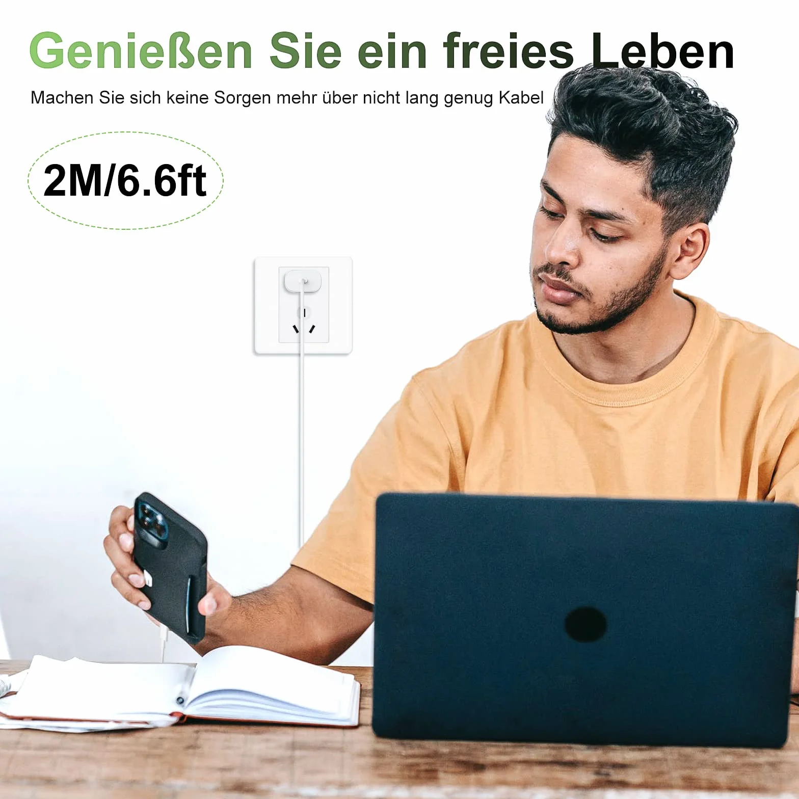 Chargeur iPhone USB C Rapide 20W Certifié Apple MFi avec Câble 2m pour iPhone 14 Pro Max/13/12/11/SE/XR/XS Max/iPad