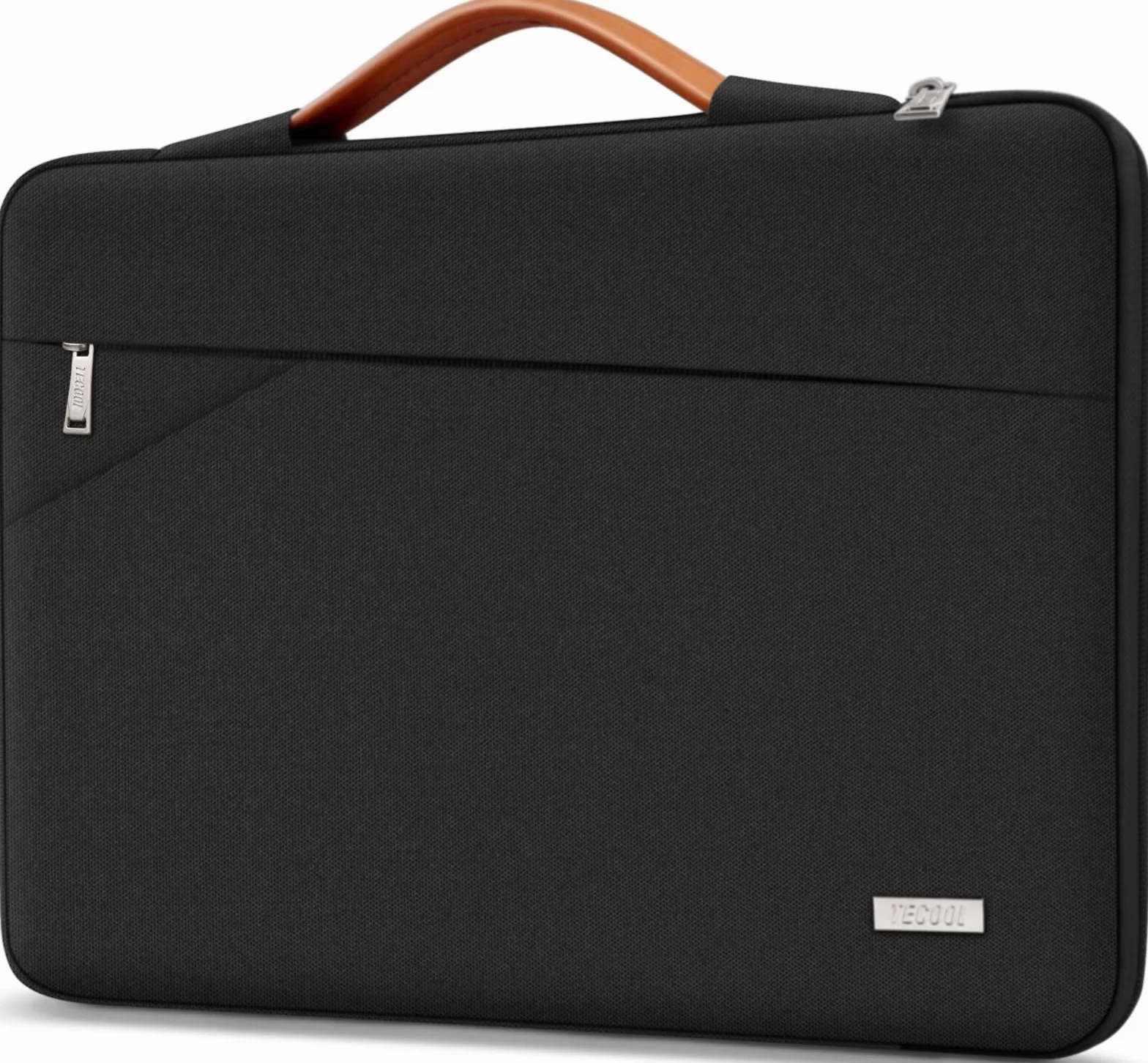 TECOOL Housse Ordinateur Portable 15,6 Pouces Antichoc Imperméable Sacoche Protection Noir