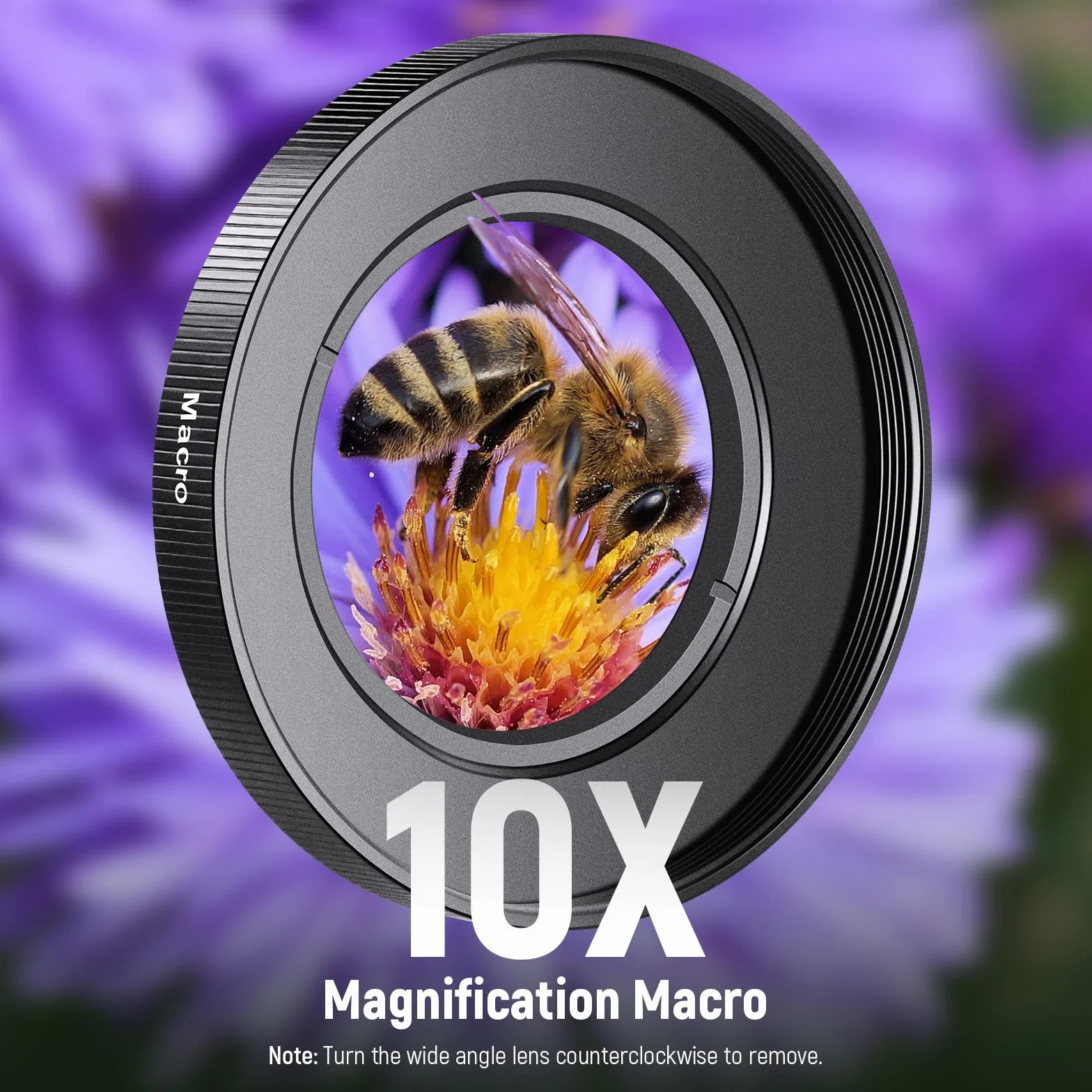Neewer Szerokokątny obiektyw HD 40,5 mm kompatybilny z Sony ZV-1F ZV-E10 A5000 A6000, 2 w 1, szerokokątny 18 mm i 10 x dodatkowy obiektyw makro z rurką przedłużającą, adapter do obiektywu bagnetowego