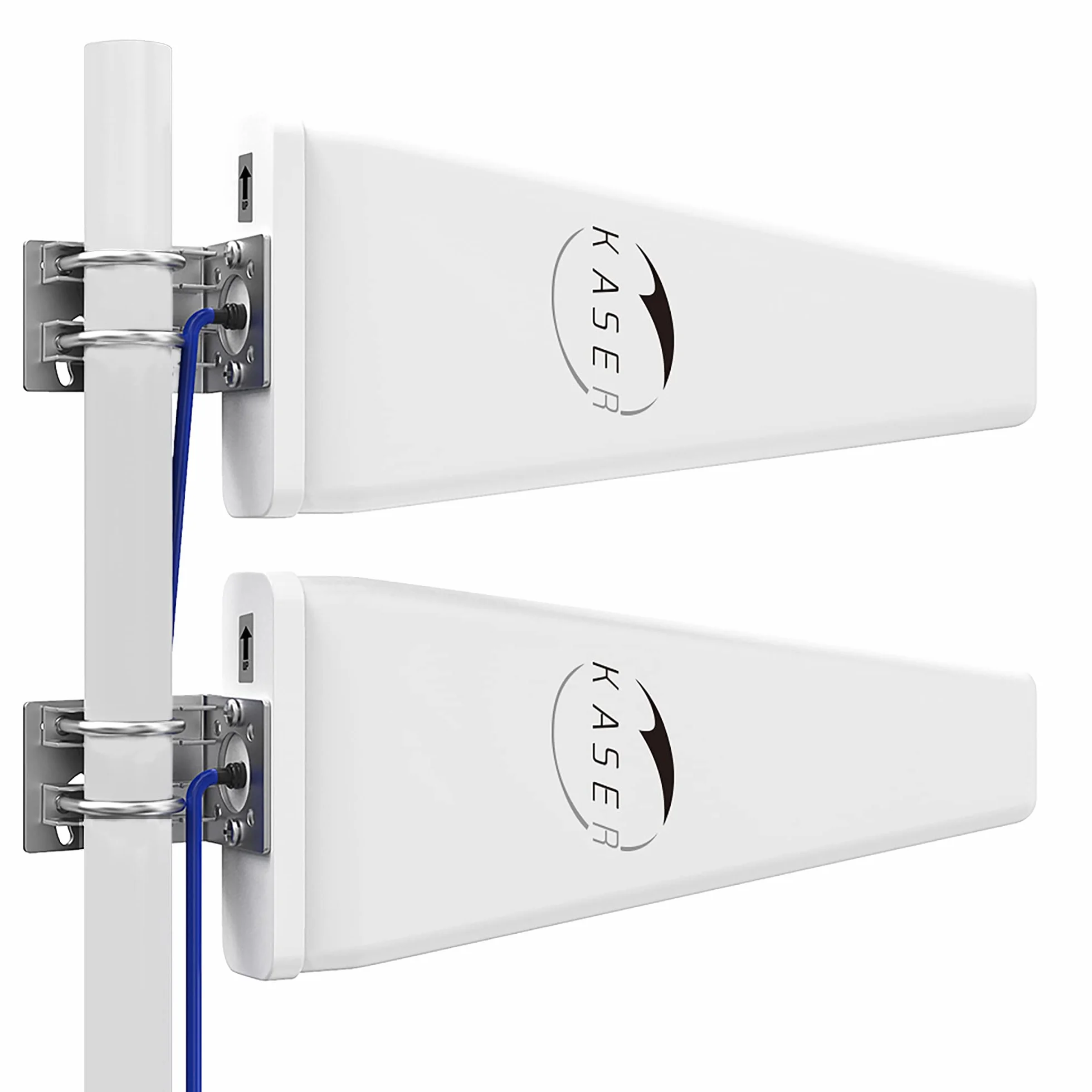 KASER Antena LPDA 4G 5G LTE Zewnętrzna Mimo kierunkowa 698-2700 | 3300-3800 MHz Zysk do 12 dBi Kompatybilny z routerem 4g 5g Złącze N-SMA z adapterem TS9 Kabel o niskiej stratności 10 metrów
