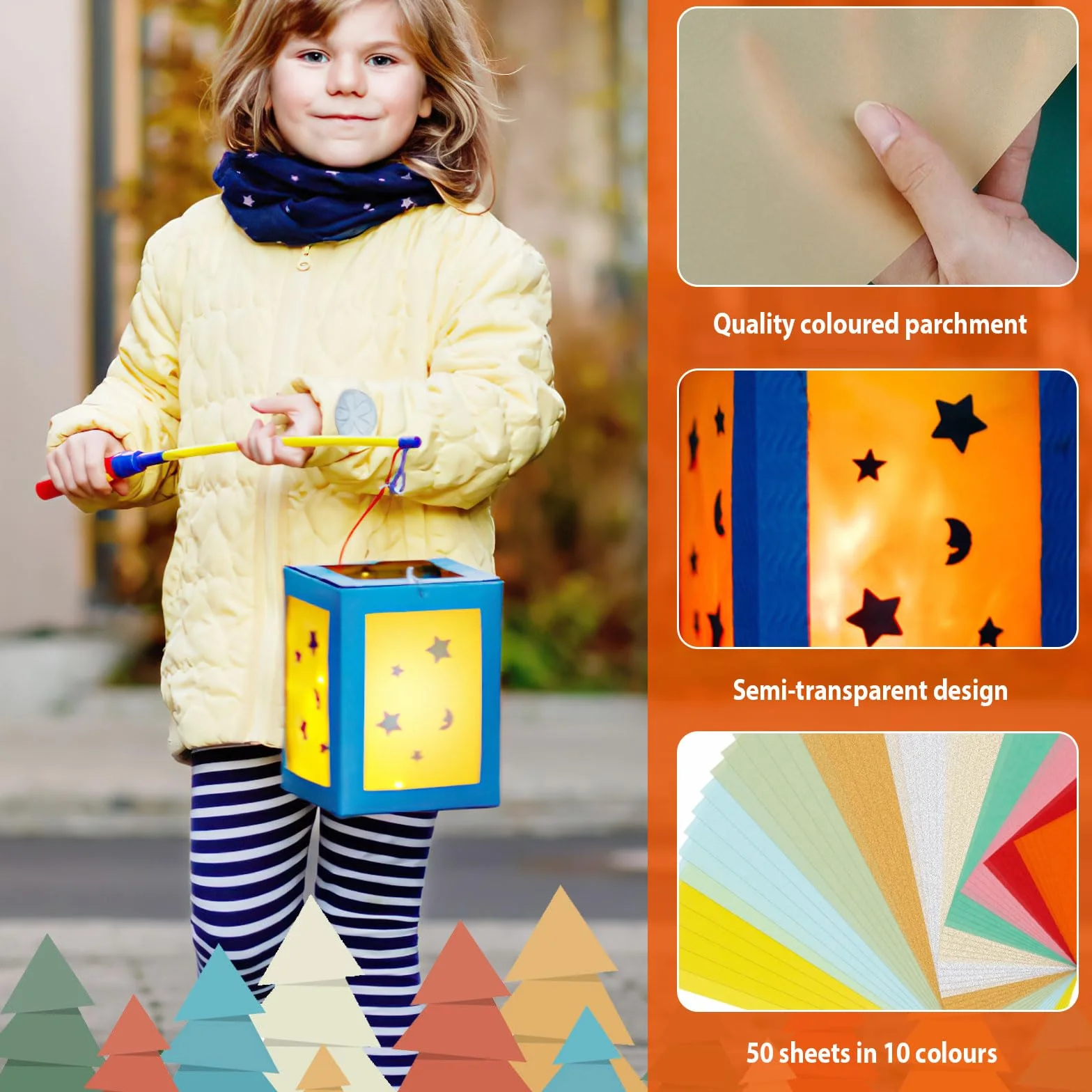 Dadabig 50 Feuilles Papier Calque A4, Papier Vitrail Couleur 100 g/m² pour Artisanat DIY