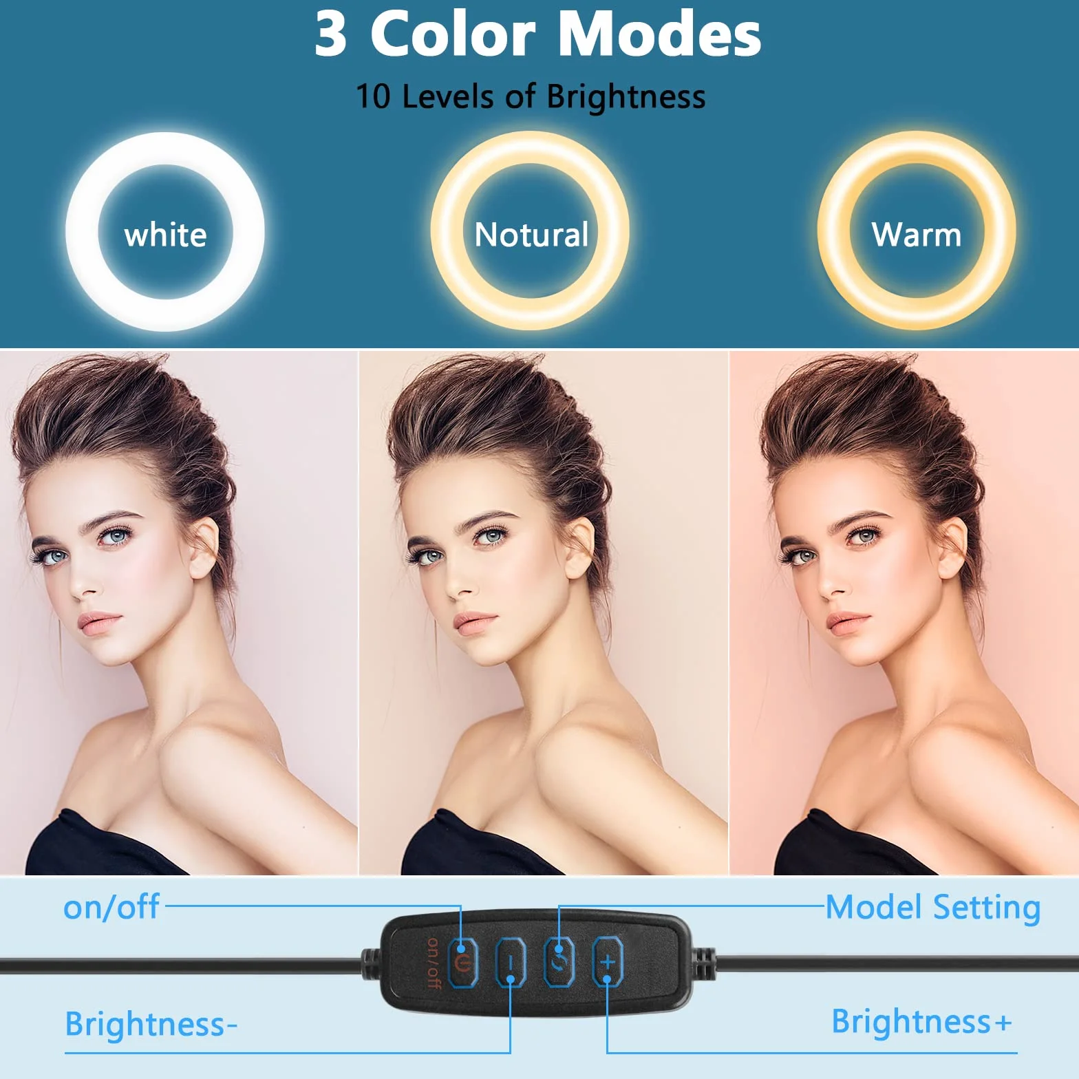 Górny uchwyt na telefon ze światłem pierścieniowym, uchwyt na telefon ChromLives do nagrywania wideo, elastyczne ramię przegubowe nad głową stojak na telefon uchwyt na aparat ze światłem