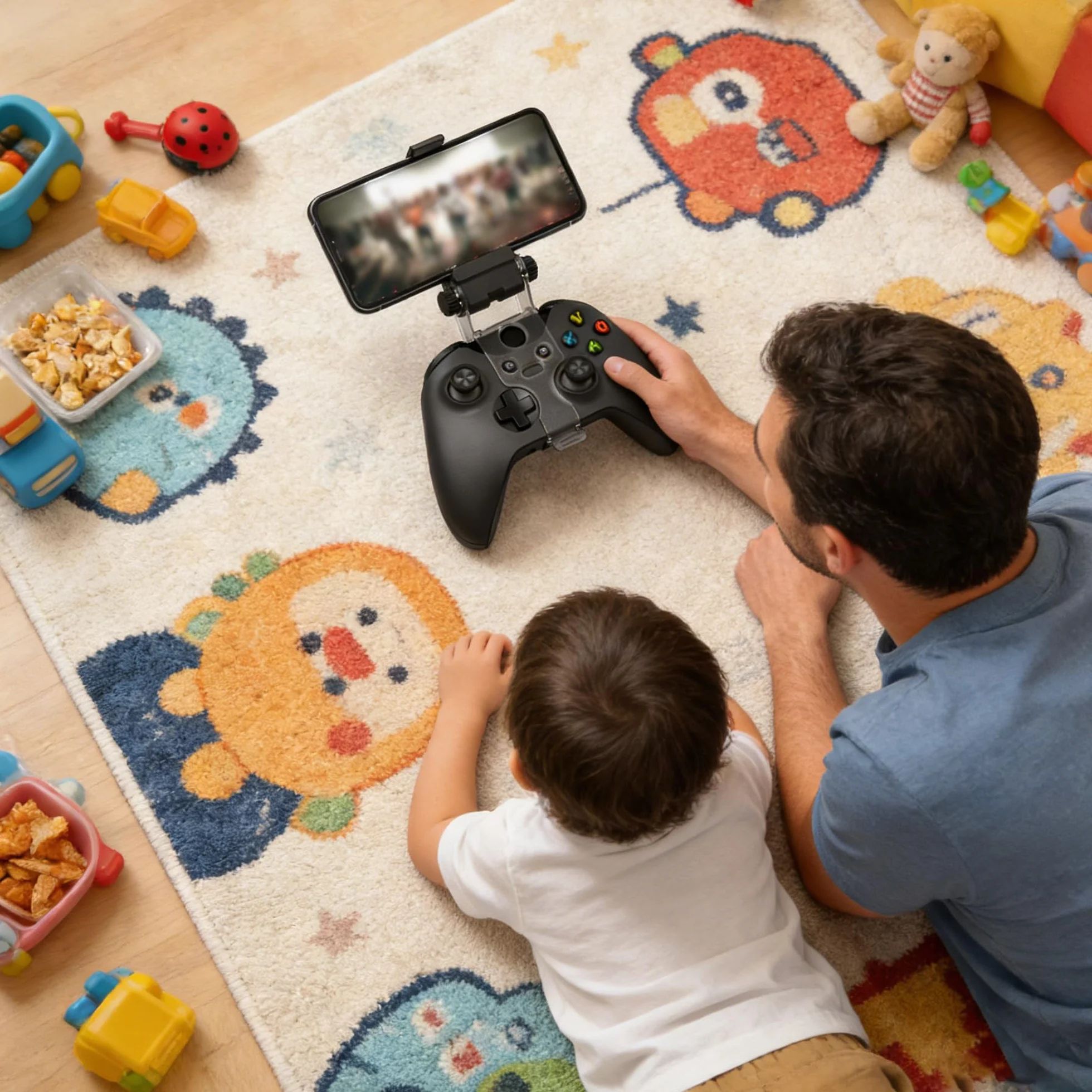 MINGZE Xbox Series X/ONE/S/X uchwyt na telefon, uchwyt na kontroler telefonu regulowany uchwyt zaciskowy kompatybilny składany kontroler mobilne gry 3-punktowy zacisk