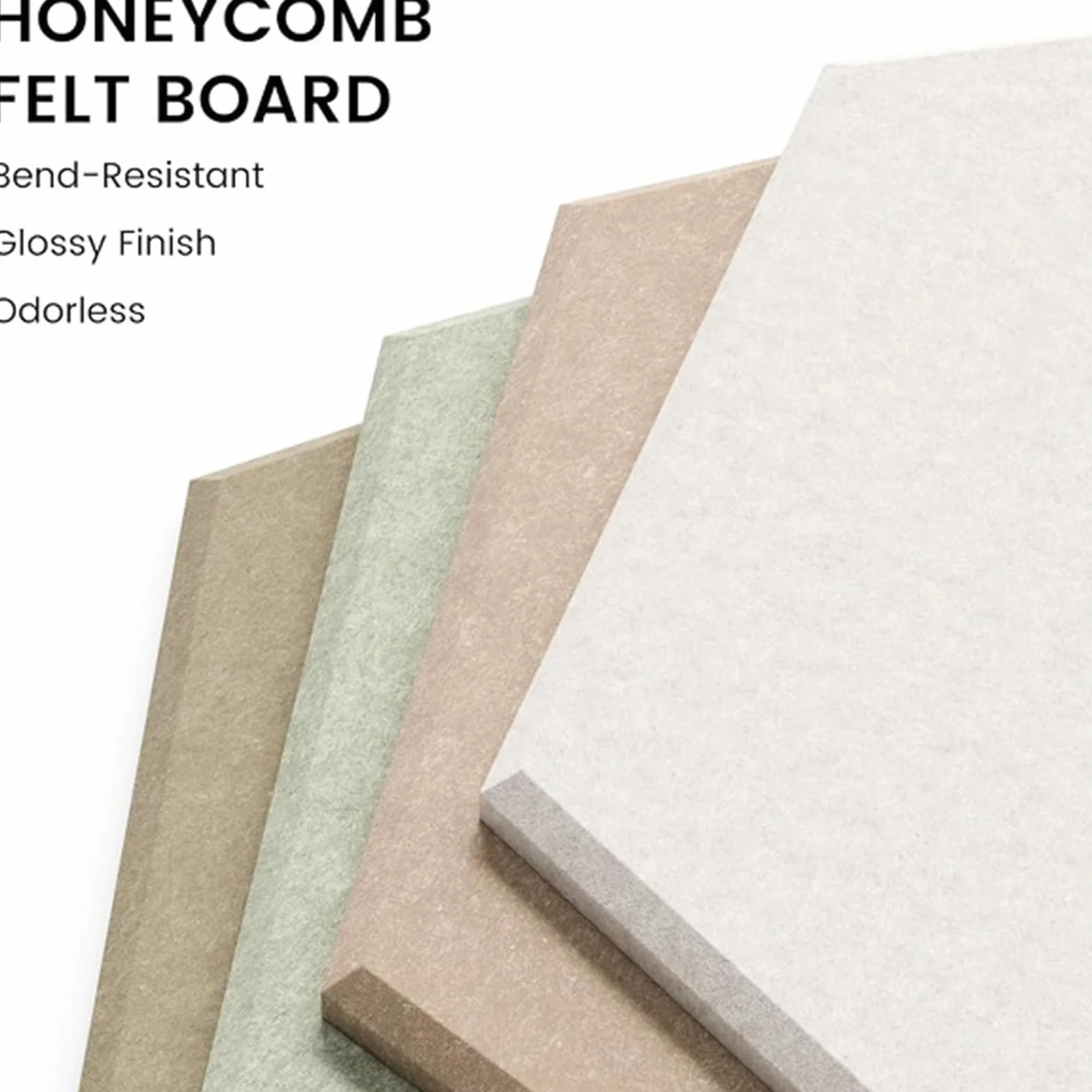 Grand tableau d'affichage hexagonal acoustique pour maison, chambre, salon, bureau
