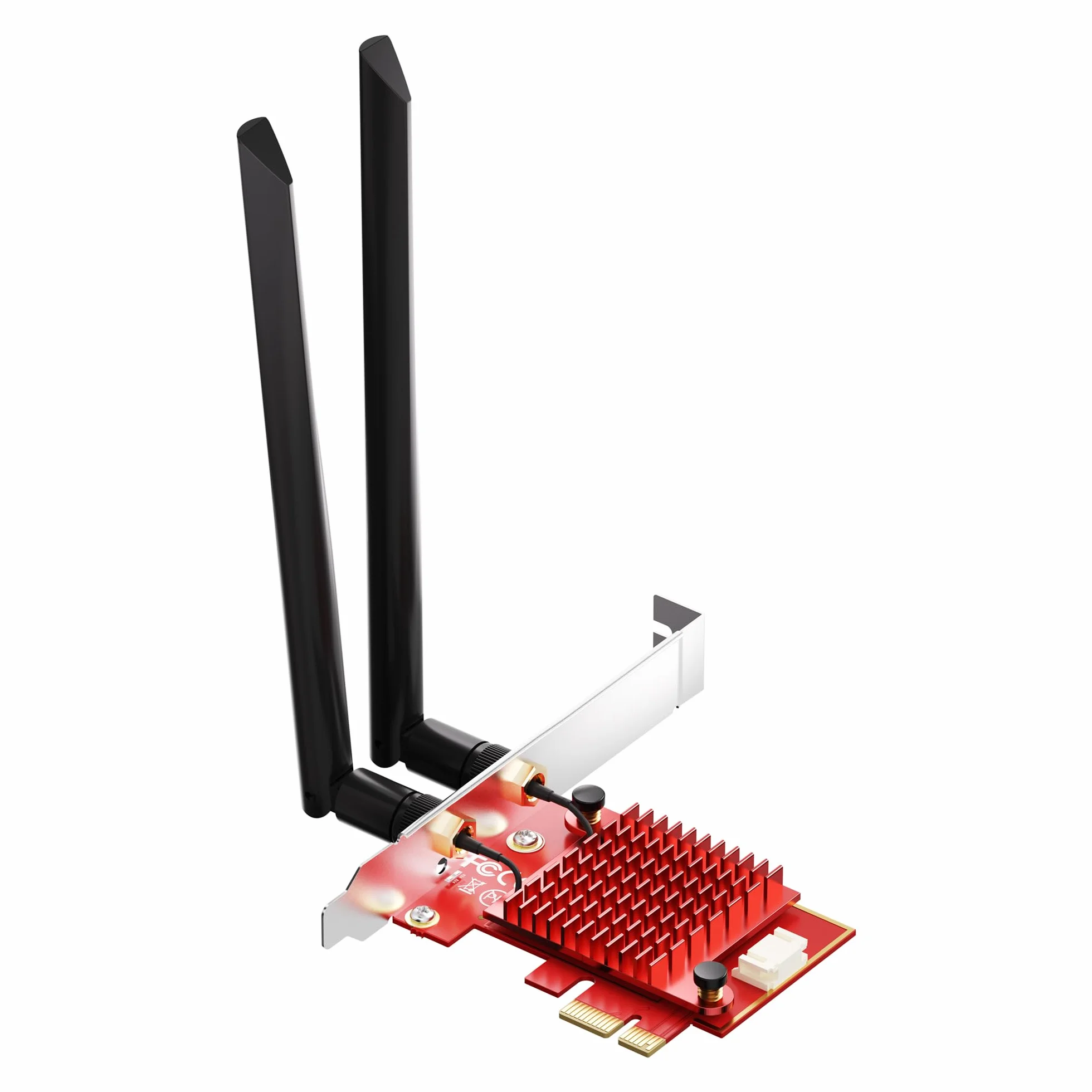 Karta sieciowa WiFi 6E PCIe, Intel AX210, 5400 Mbps Tri-Band (2.4/5/6GHz), Bluetooth 5.3, ultraniskie opóźnienie dla Windows 10/11, adapter Wi-Fi do komputera stacjonarnego