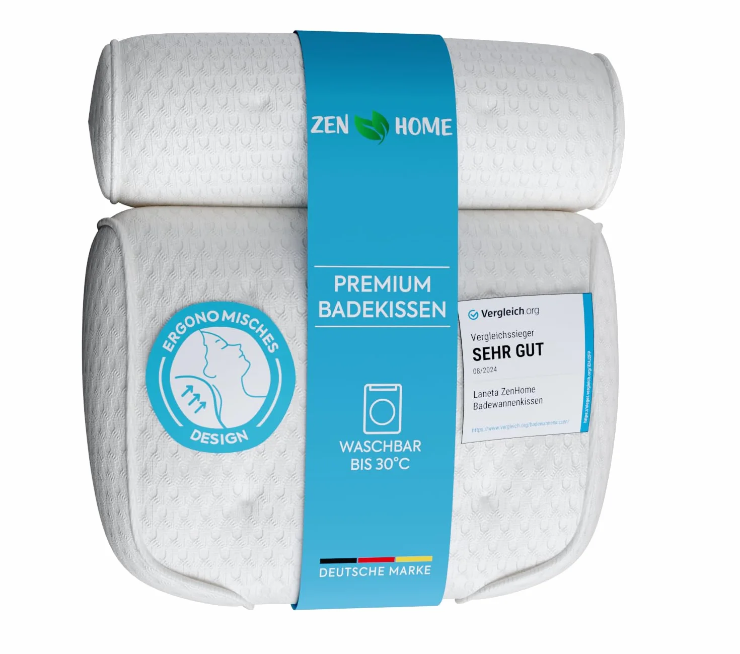 Coussin Baignoire • Coussin de bain Ergonomique & décontractant pour les muscles Premium • Oreiller de Bain • Nouvelle mousse spéciale 5D • Design Allemand • Oreiller bain avec Technologie 5D Air Mesh