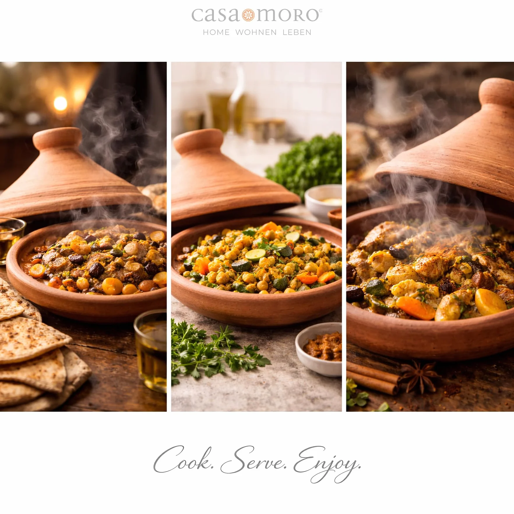 Tajine Cocotte marocaine en argile pour 1 à 2 personnes Ø 25 cm Non émaillée