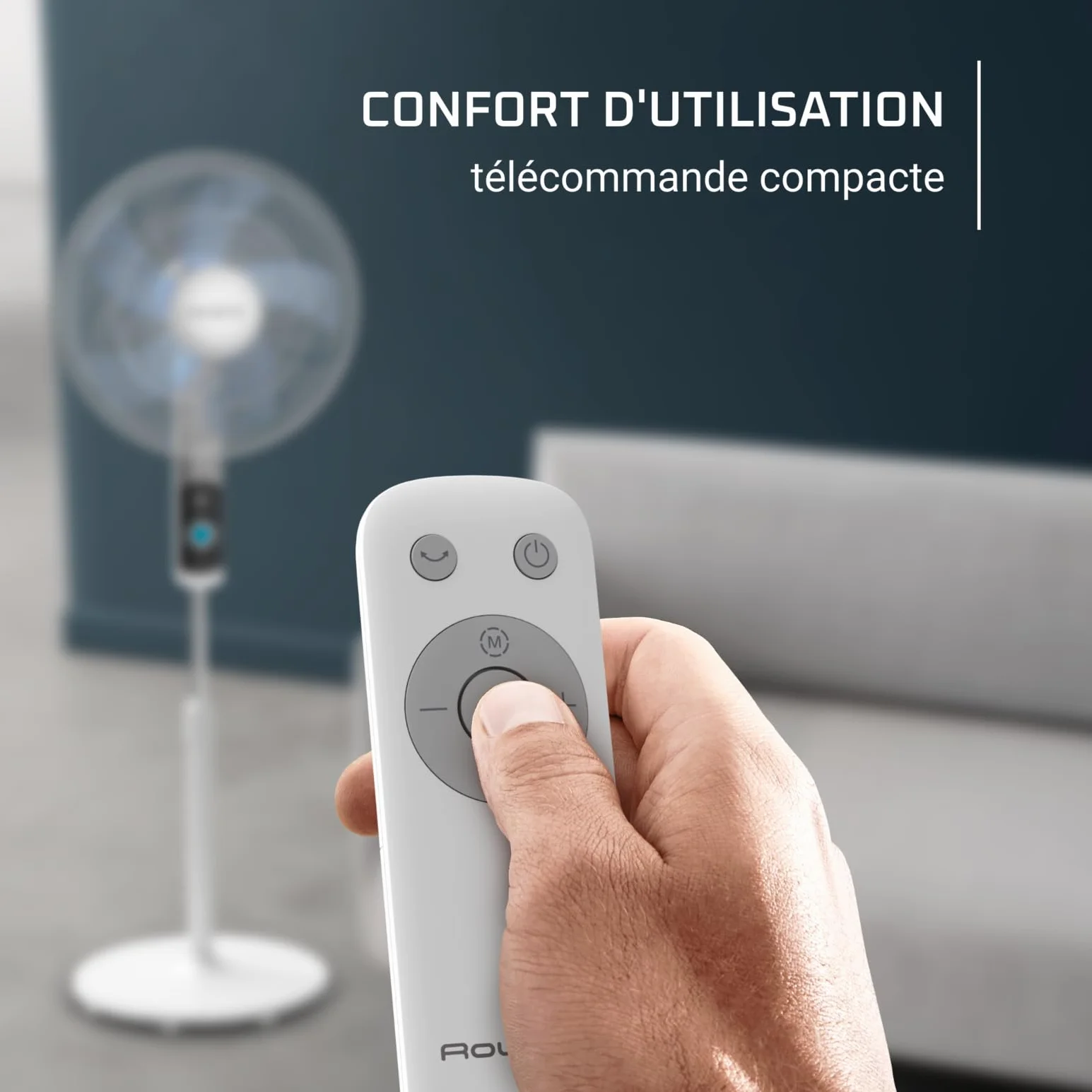 Rowenta Ventilateur sur Pied VU5650F0, 35 dB(A), 12 Vitesses, Oscillation 120°, Télécommande, Minuterie 12h