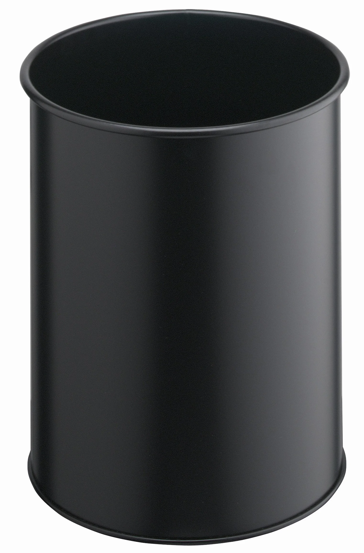 DURABLE Poubelle bureau 15L Ronde Acier Noir 330101