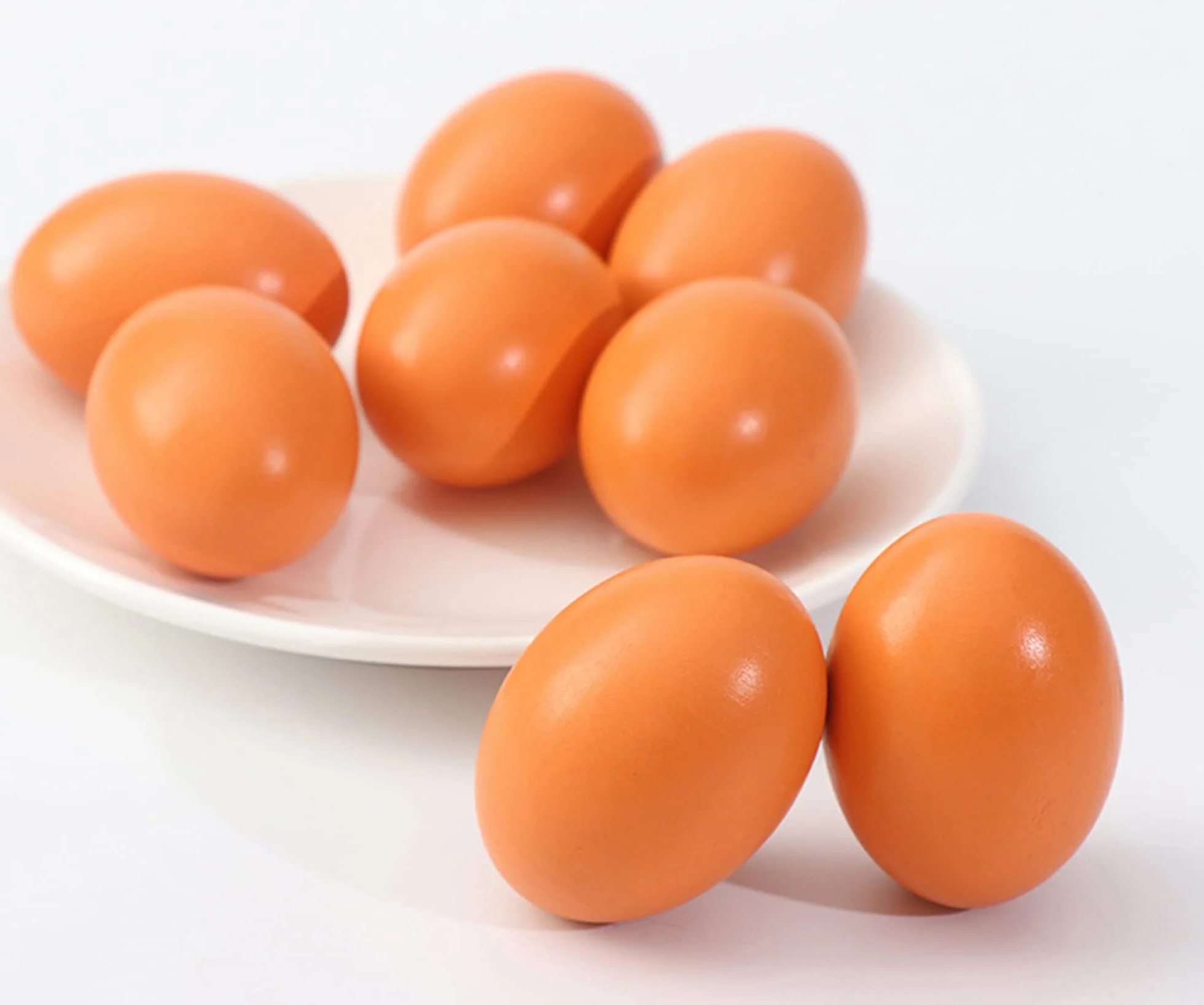 Œufs en Bois Artificiels pour Poules - Lot de 5