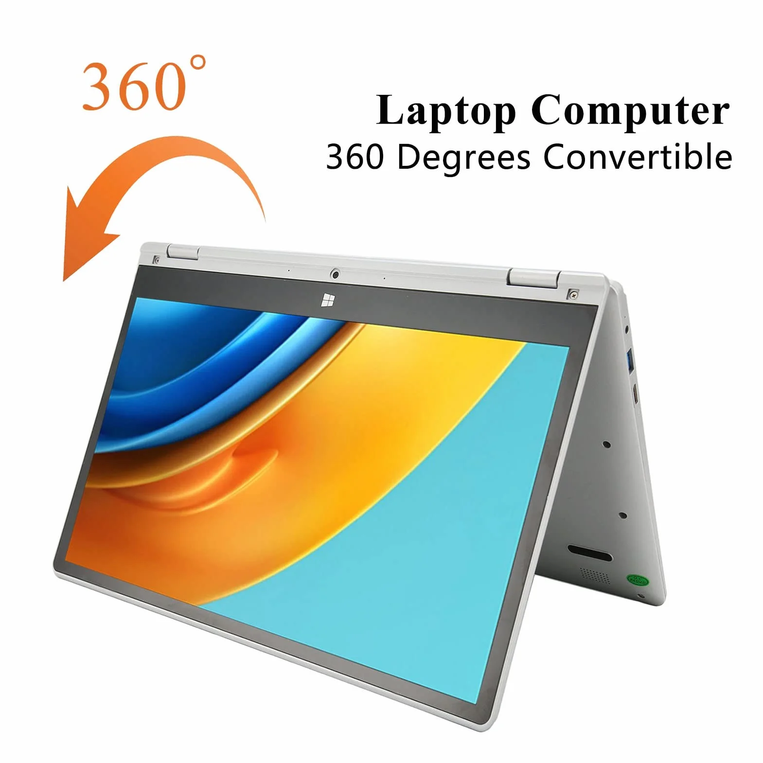 Laptop 2 w 1, Laptop z Ekranem Dotykowym 13,3 Cala Obracanym o 360 °, 1920x1080 16G LPDDR4 256G SSD, Obsługa WIFI, BT, Rozpoznawanie Linii Papilarnych, dla Windows11