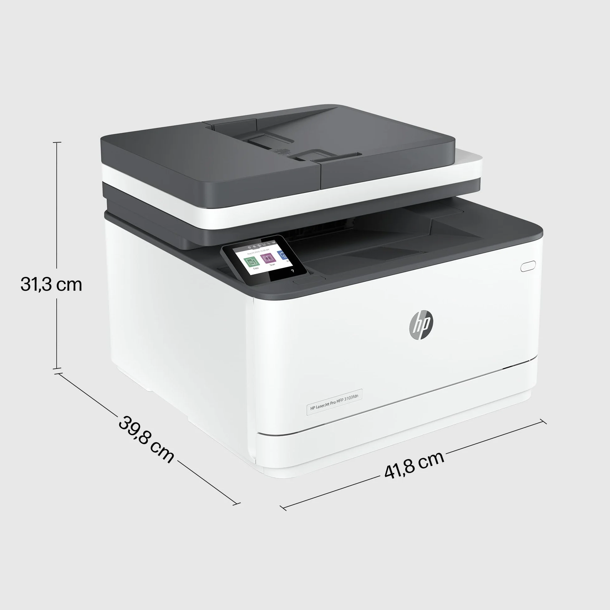 HP LaserJet Pro 3102fdw Imprimante Multifonction A4 Recto Verso Automatique N/B 33 ppm Wi-Fi Ethernet Fax ADF Blanche
