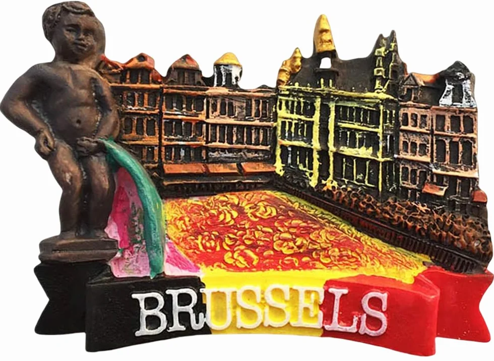 Aimant de réfrigérateur 3D Bruxelles Belgique décoration maison cuisine souvenir