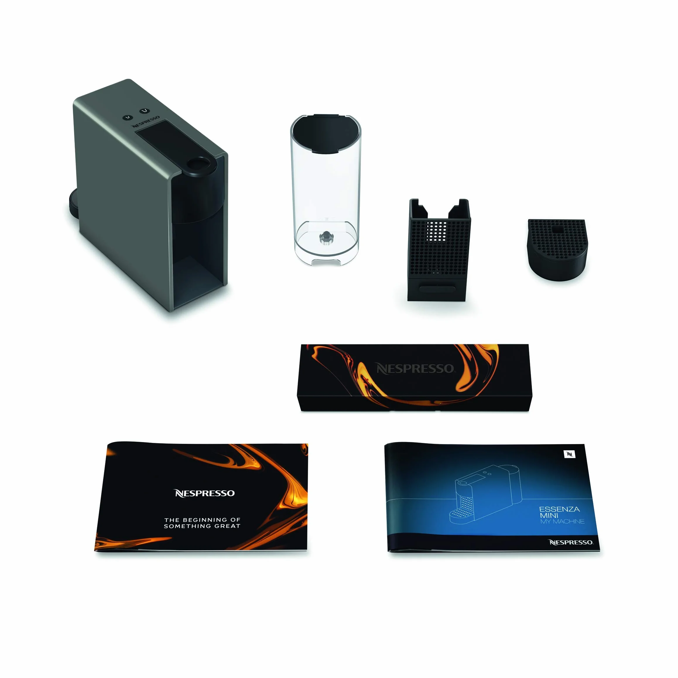 Nespresso Krups XN110BRD Essenza Mini machine à café capsules 0,6 L 19 bars gris
