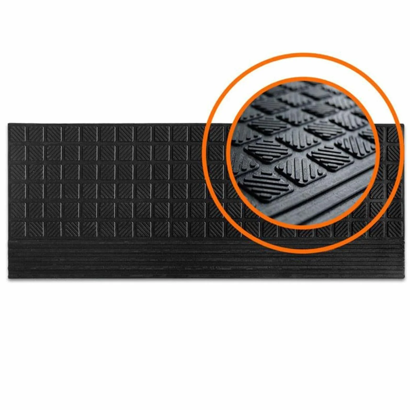 KARAT Tapis d'escalier en caoutchouc antidérapant extérieur Diamond 30 x 120 cm