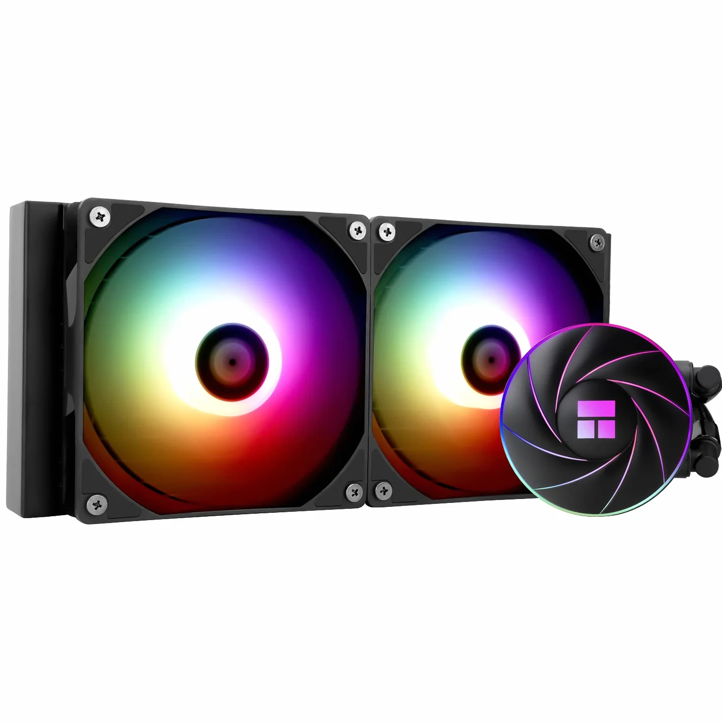 Thermalright AQUA Elite 240 ARGB CPU chłodnica wodna, z podwójnym wentylatorem PWM, prędkość 1550 RPM, do AMD/AM4/AM5& Intel LGA1150/1151/1155/1156/1200/2011/1700(AE240 ARGB)