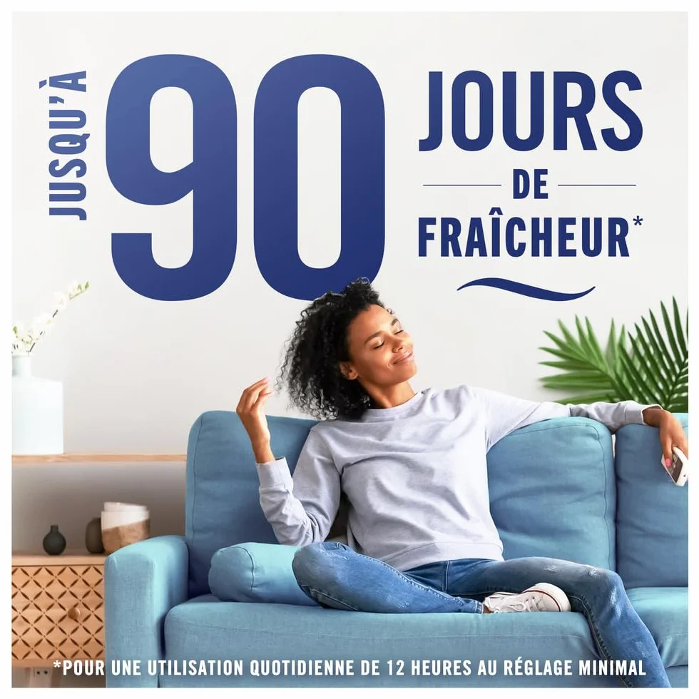 Febreze Désodorisant Électrique Méga Pack Recharges 4x20ml 3 Parfums Fleur de Lys Fraîcheur 90 Jours