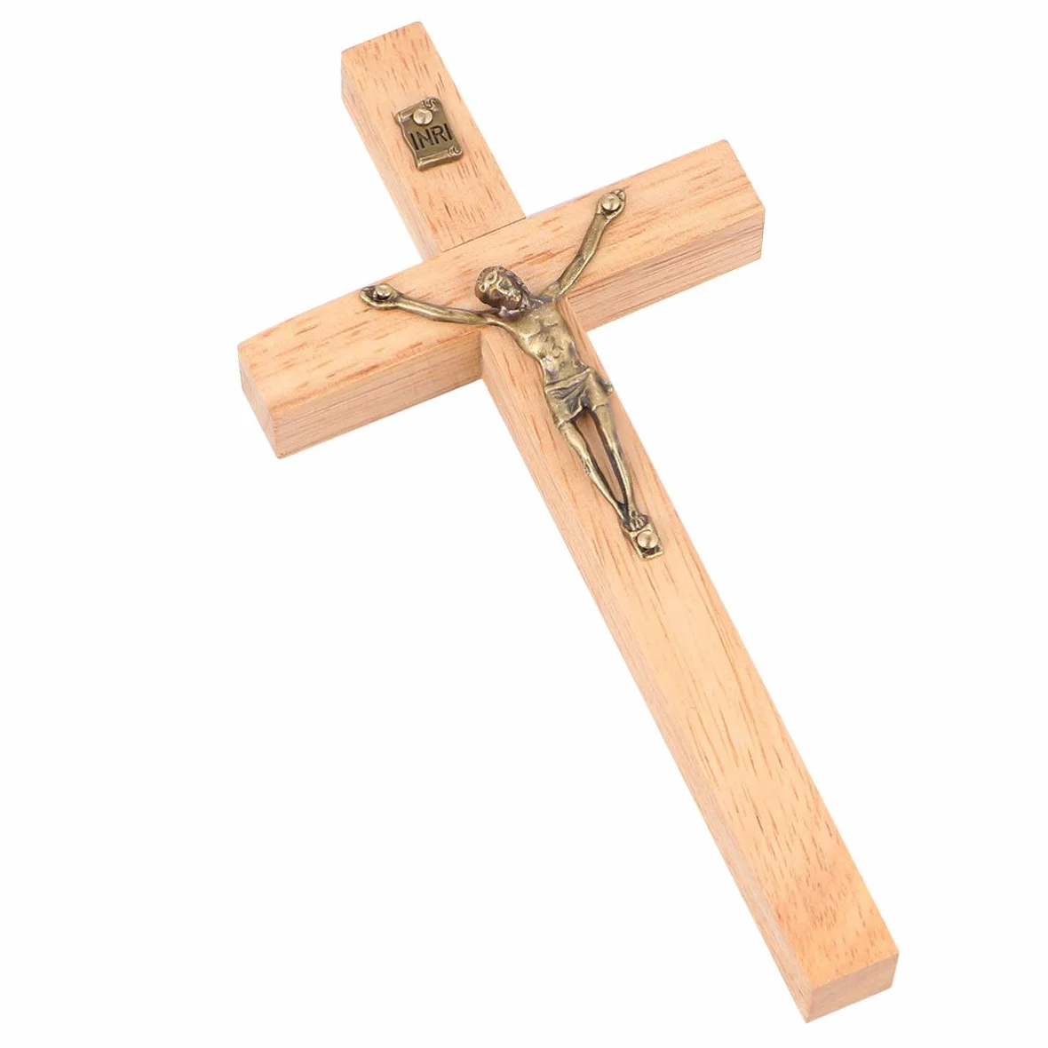 Garnek Bois Chrétien Mur Croix Alliage de Zinc Crucifix Artisanat Décoration Murale Maison