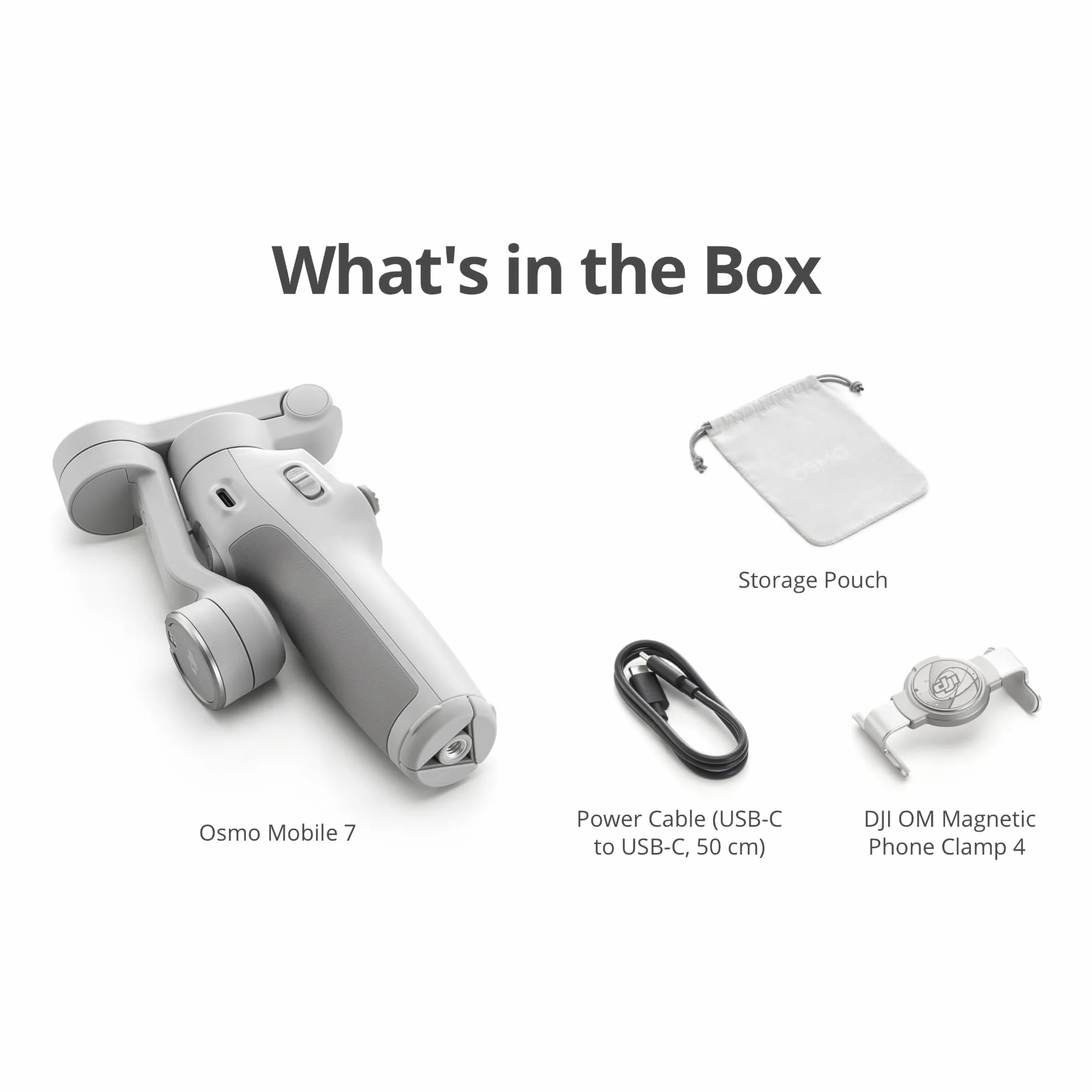 DJI Osmo Mobile 7 stabilizator gimbala do iPhone'a, Androida, wbudowany statyw, ultralekki, wygodny uchwyt, 3-osiowy gimbal do telefonu, ActiveTrack 7.0, ShotGuides, edycja jednym dotknięciem,