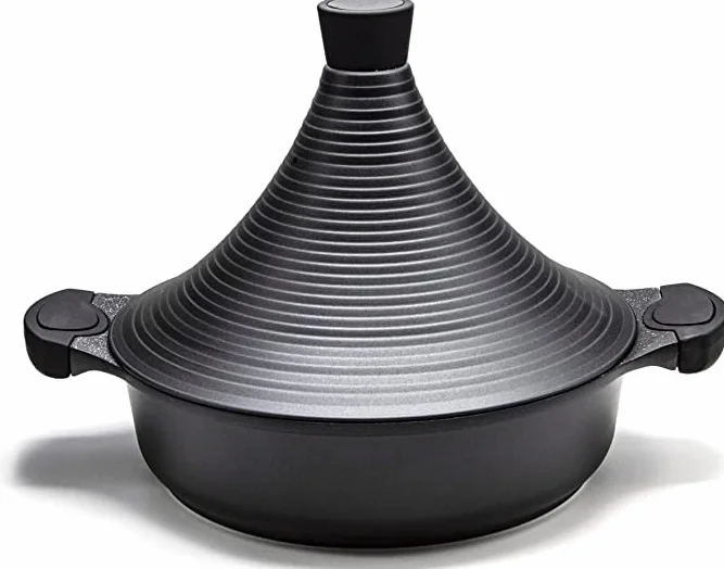 Tajine Agadir Induction Design arabe antiadhésif noir brillant | tagine maroc | tajin maroc | marocco